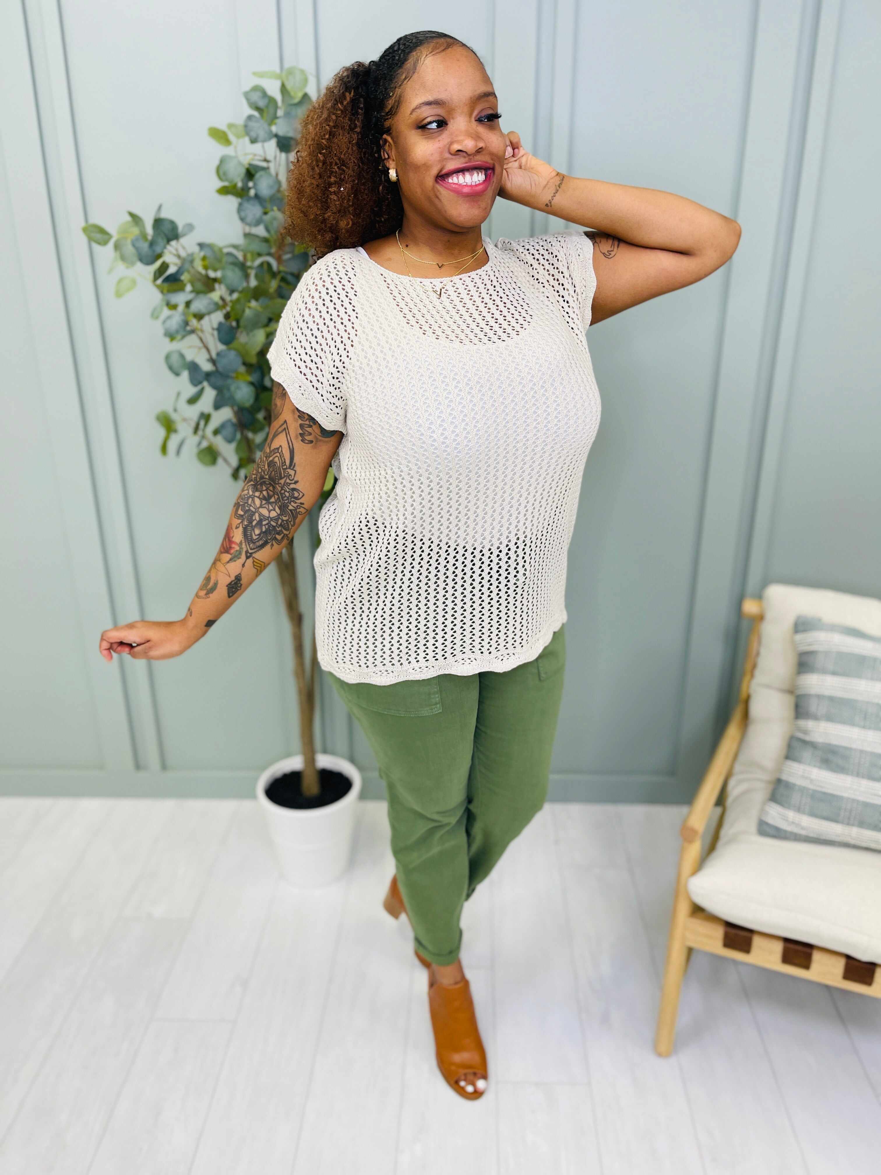 REG/CURVY Olive You Denim Jogger