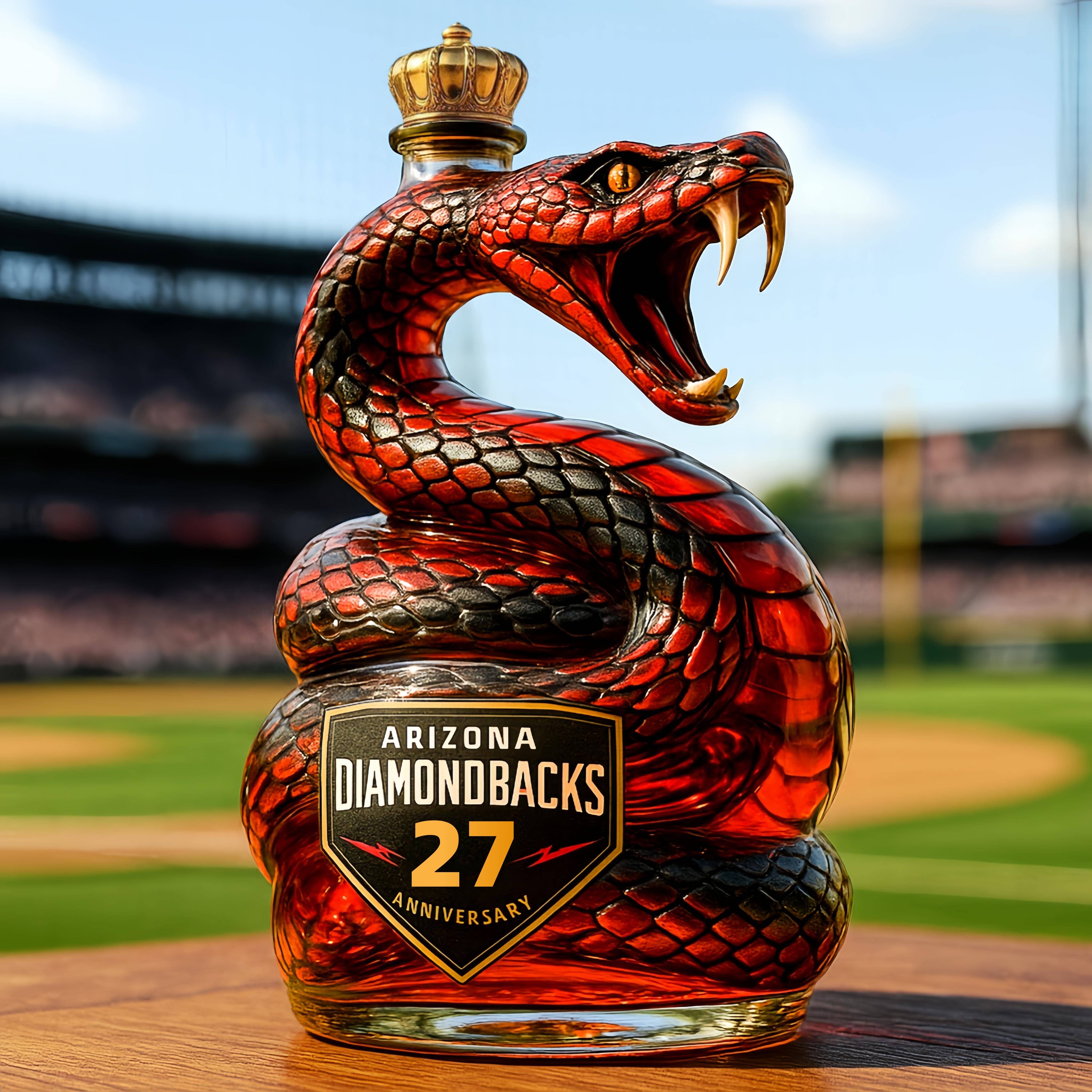 Arizona Diamondbacks 27th Anniversary Whiskey Bottle