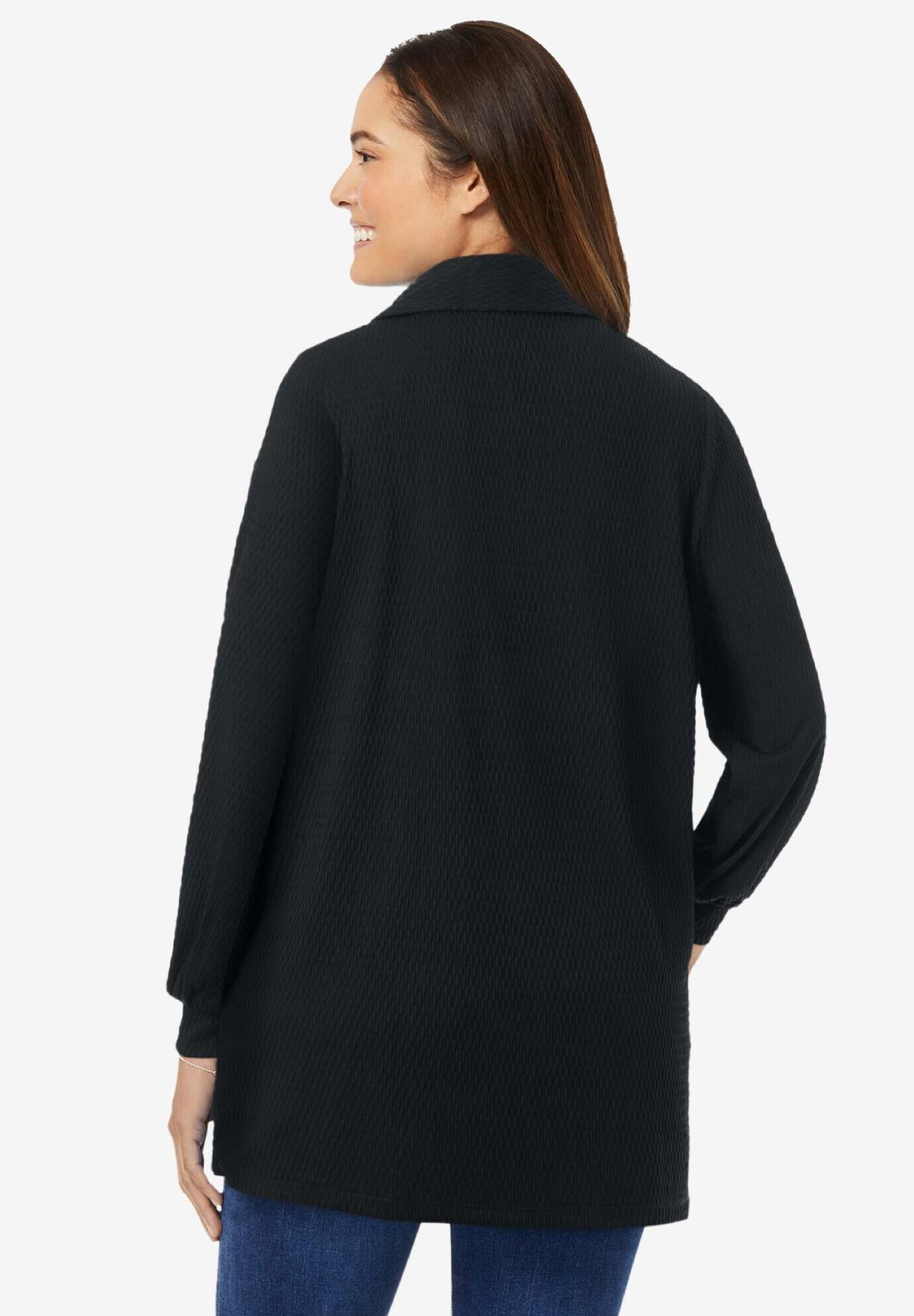 Blouson Sleeve Texture Tunic
