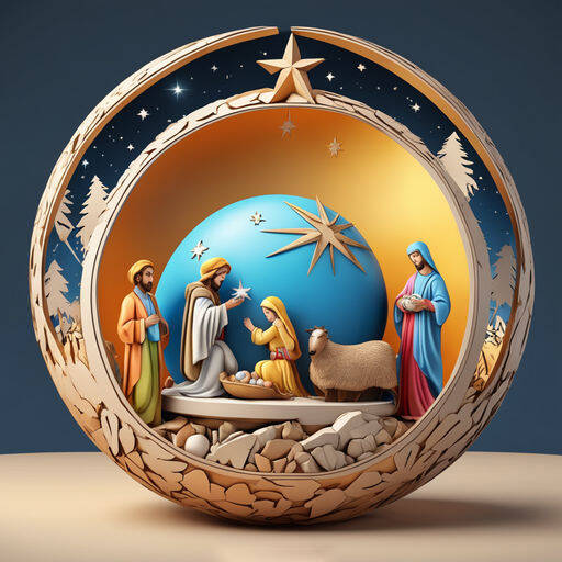 Nativity Ball Christmas Decor