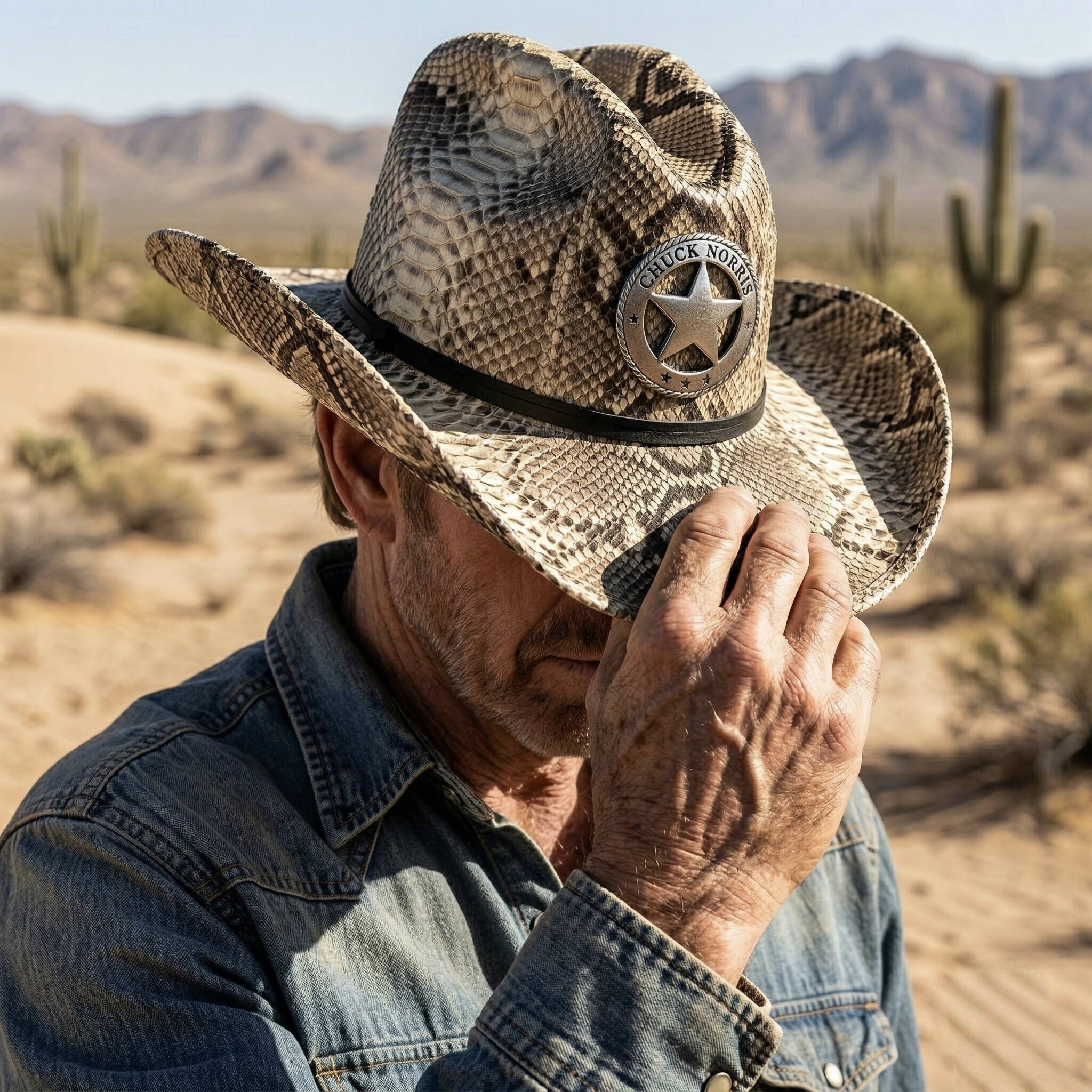 Chuck Norris Desert Legend Snakeskin Cowboy Hat – Wear The Ranger Spirit!
