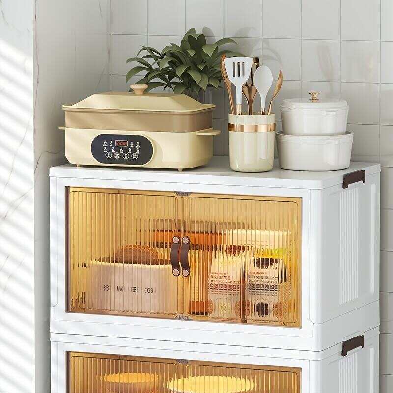 1pc Transparent Collapsible Storage Bin with Lids and Pulley - Portable 1/2/3 Layers Organizer for Easy Access and Convenient Storage