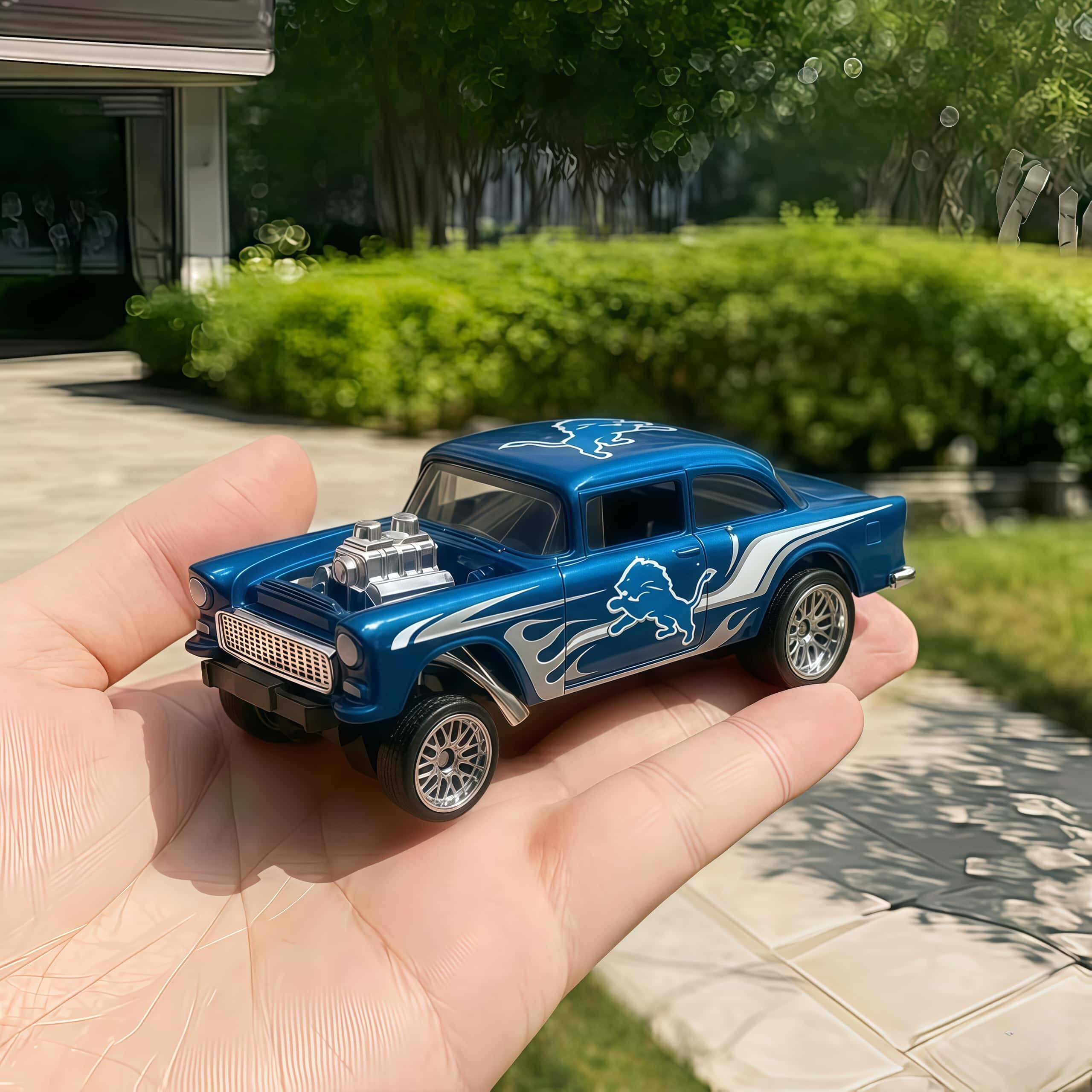 Hot Wheels Detroit Lions 96th Anniversary '55 Chevy Bel Air Gasser