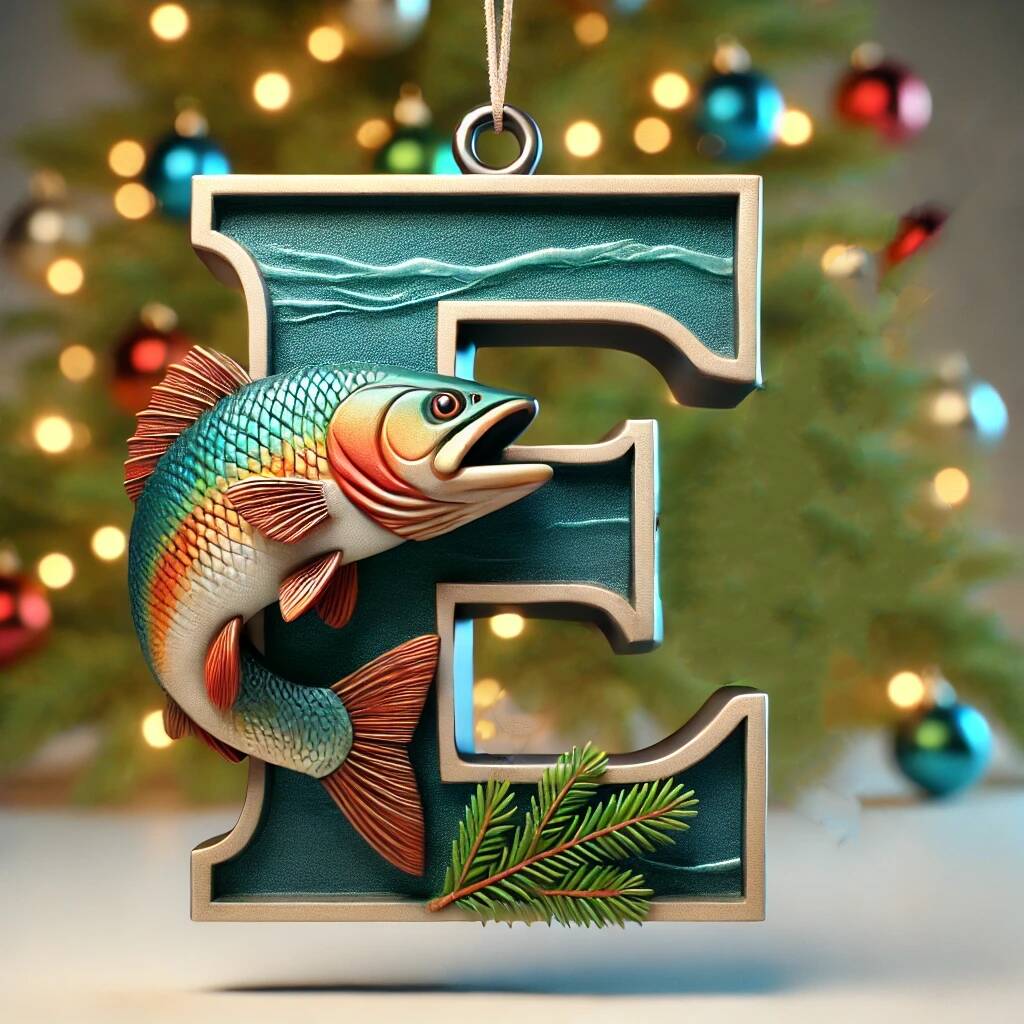 🎣Fishing Letter Ornaments