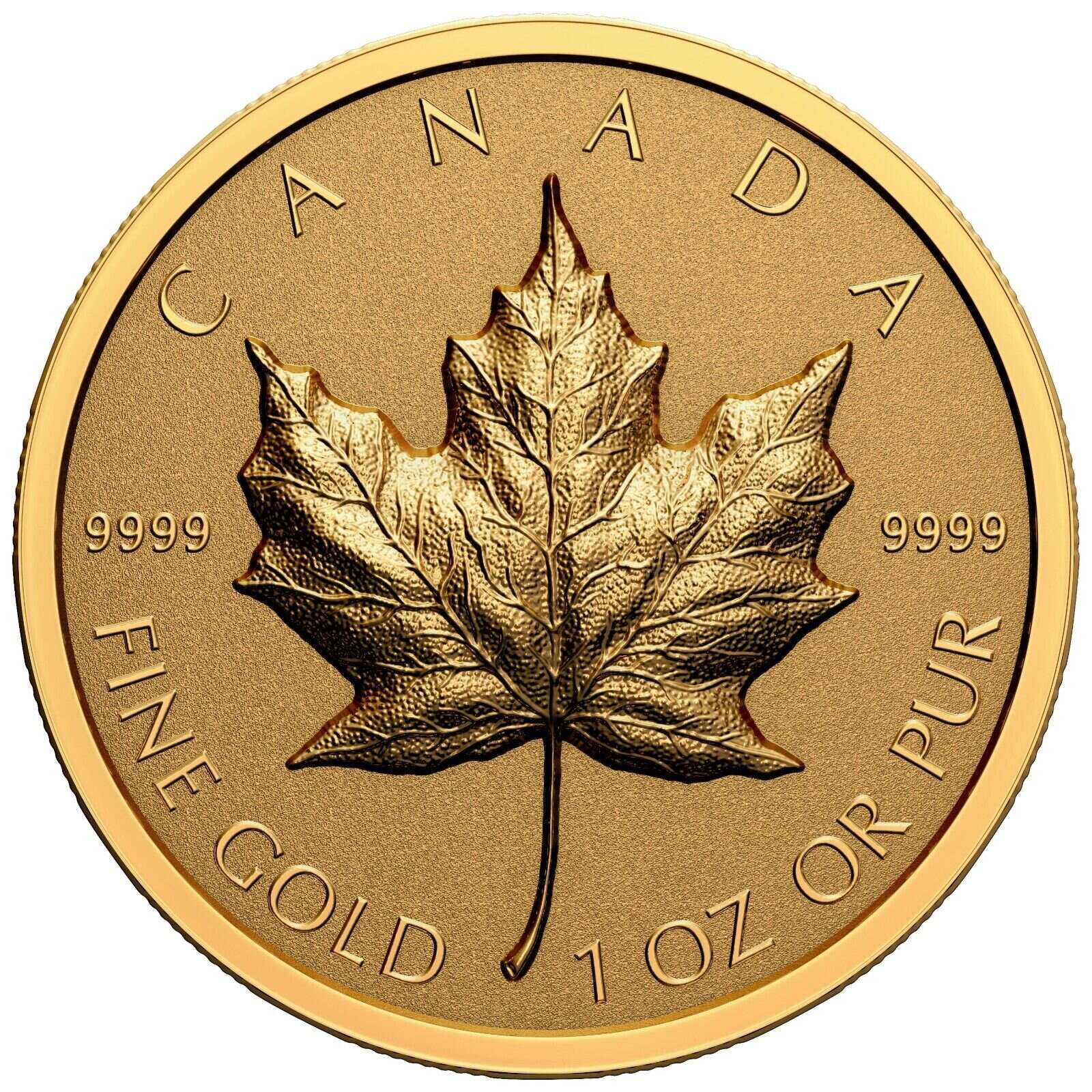 2022 Canada 1 oz. Pure Gold Coin – Ultra-High Relief Gold Maple Leaf