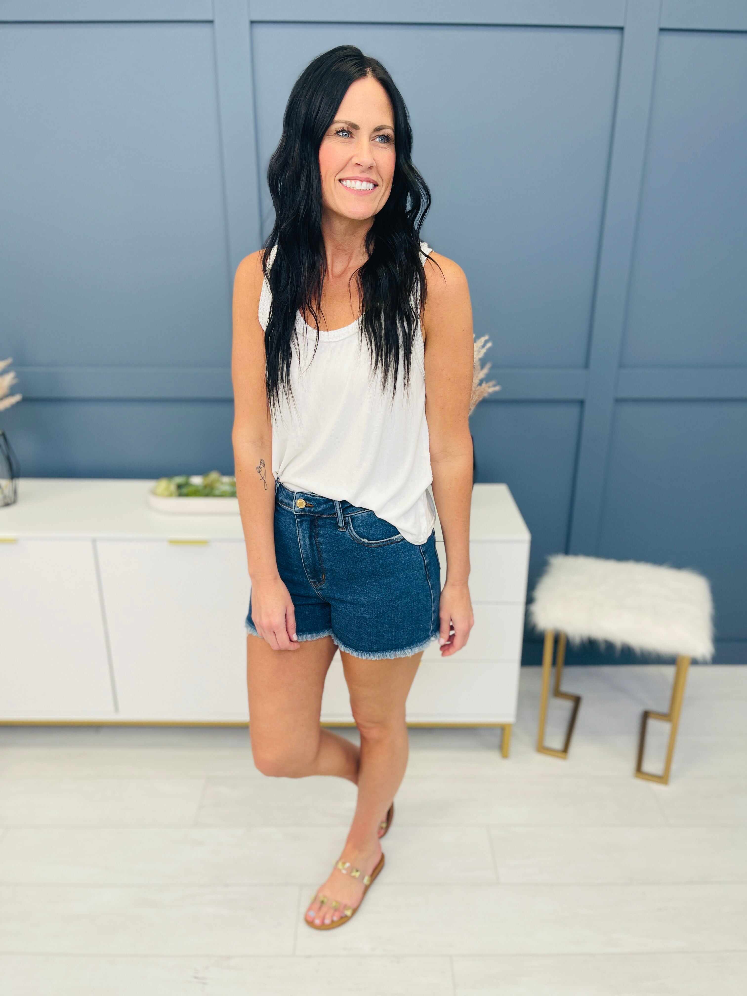 REG/CURVY Soak Up The Sun Cut Off Shorts