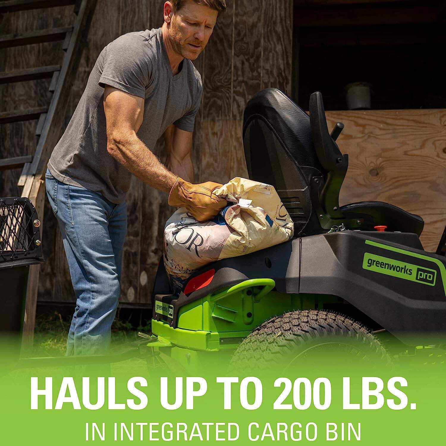 Greenworks PRO 80V 42” Riding Lawn Mower, CROSSOVERZ Zero Turn Lawn Mower, Including 5.0Ah Batteries(6 Packs) and Dual Port Turbo Chargers(3 Pcs)