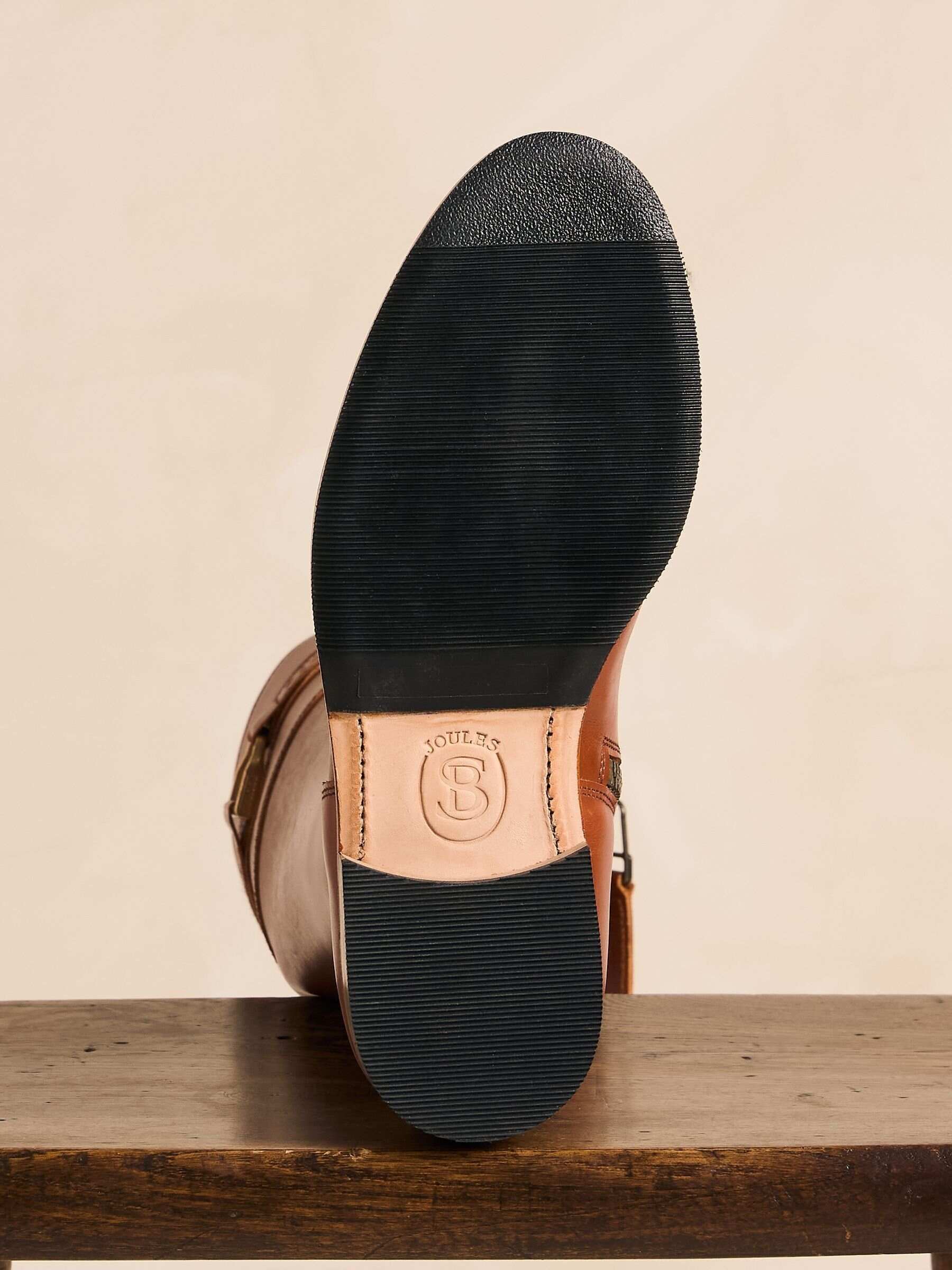 Joules X Spanish Boot Co. Chestnut Brown Leather Boots