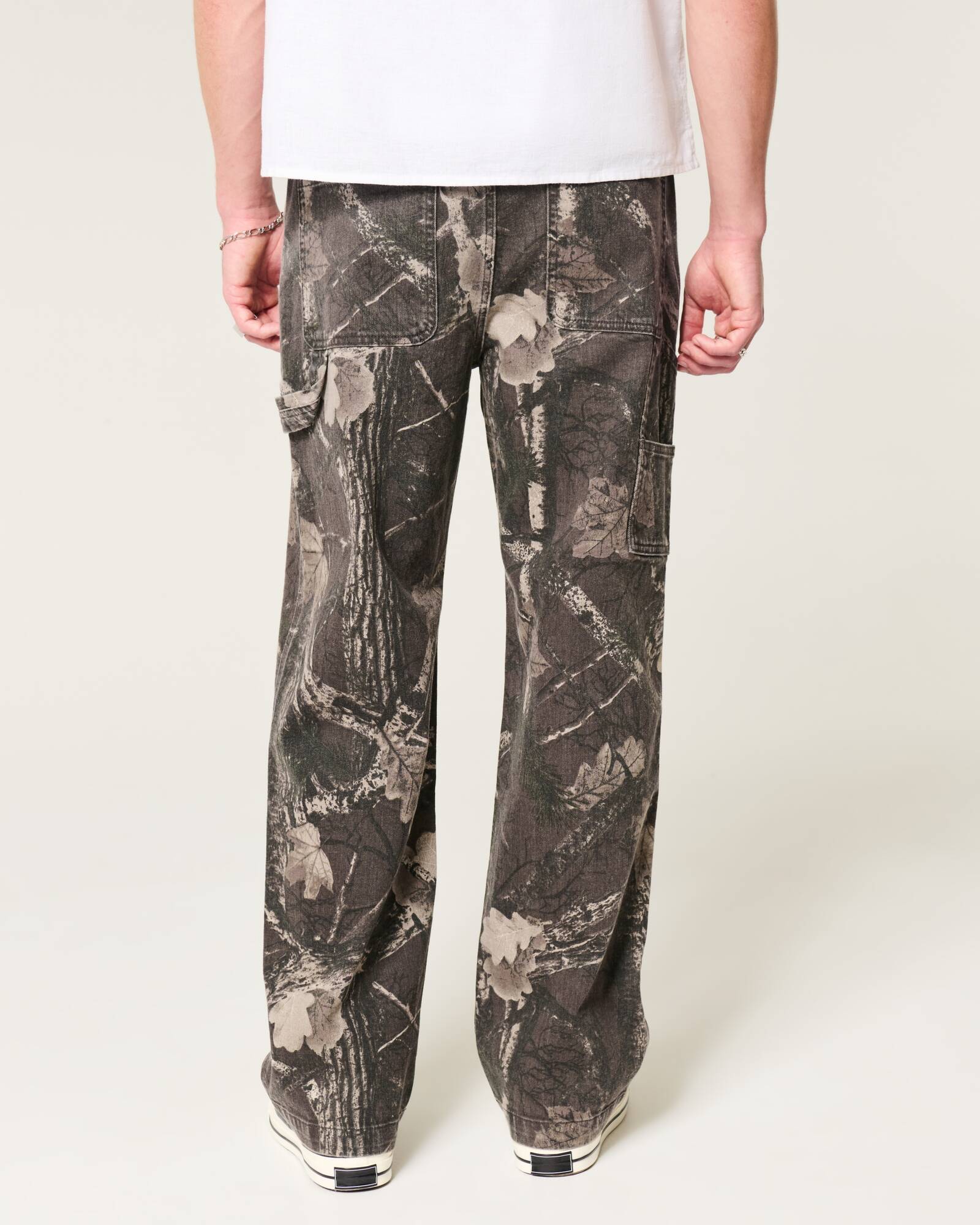 Railroad Stripe Baggy Painter Jeans