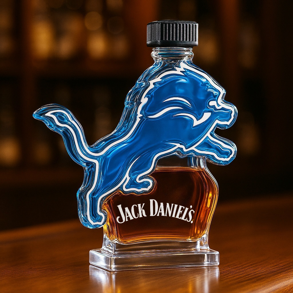 Detroit Lions Whiskey Bottle