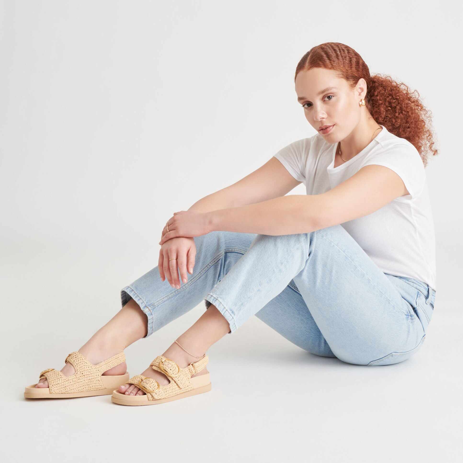 STARLA CROCHET SANDALS NATURAL KNIT