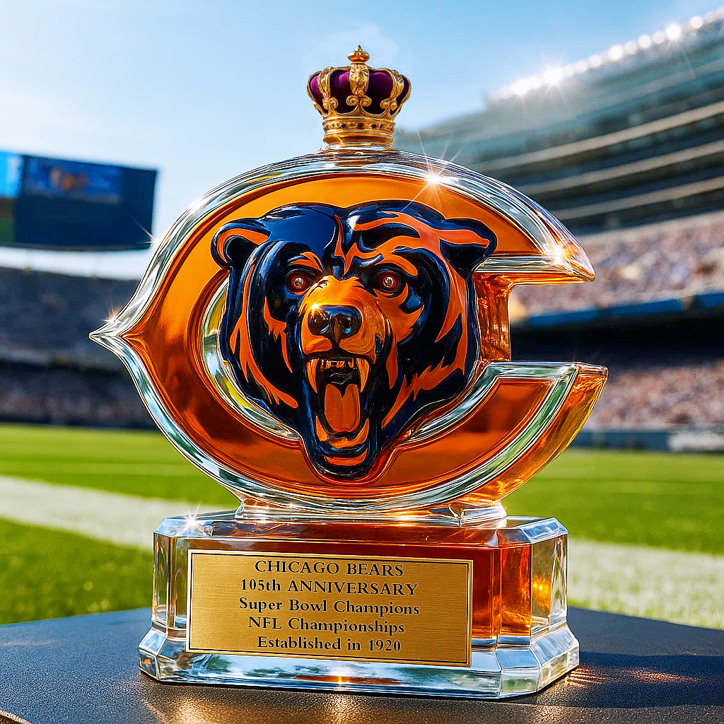 Chicago Bears 105th Anniversary Whiskey Bottle