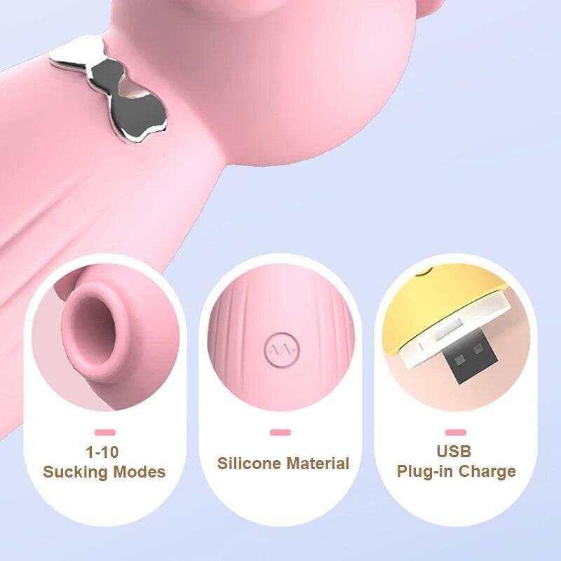 Upgraded Sucking Vibrator – 10 Modes for Clitoral & Nipple Stimulation