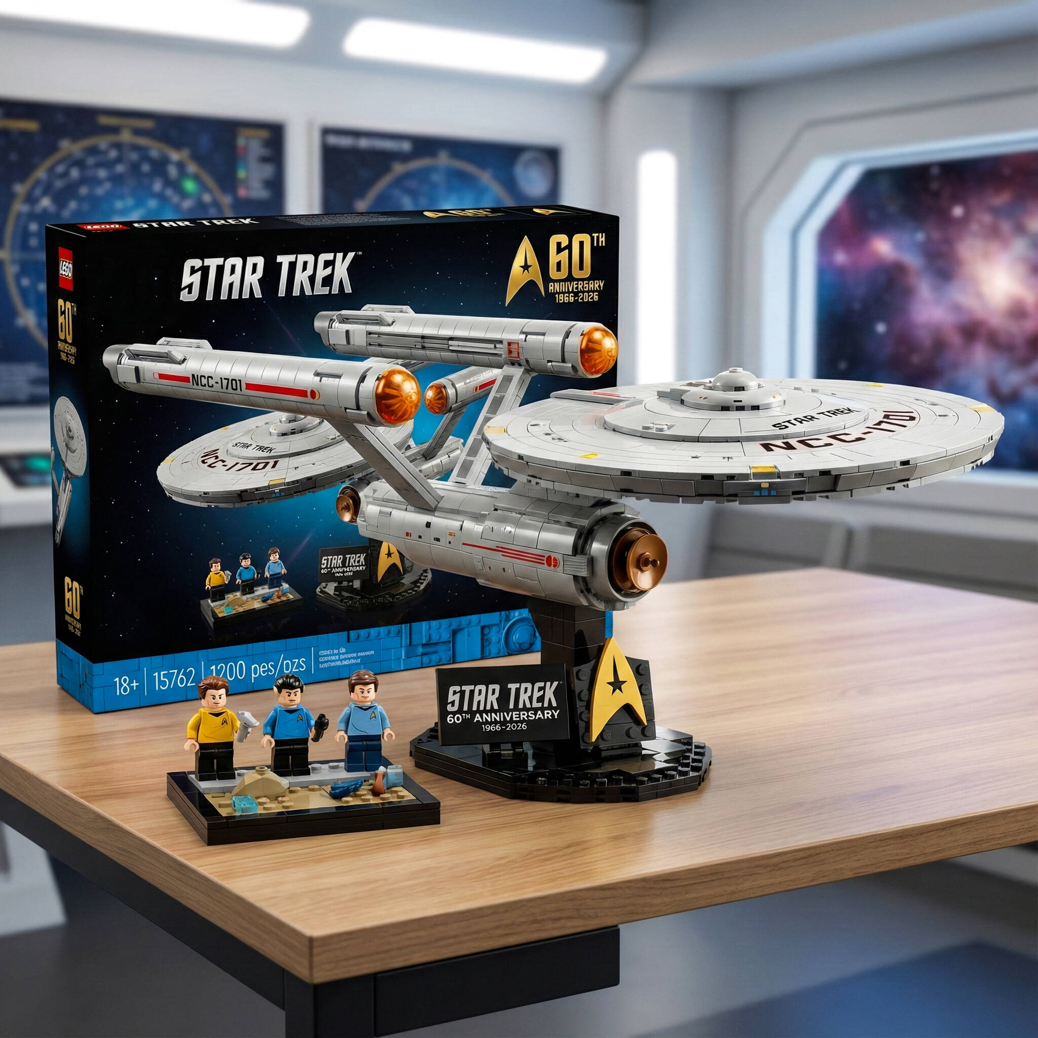 Star Trek 60th Anniversary Bridge Lego Set