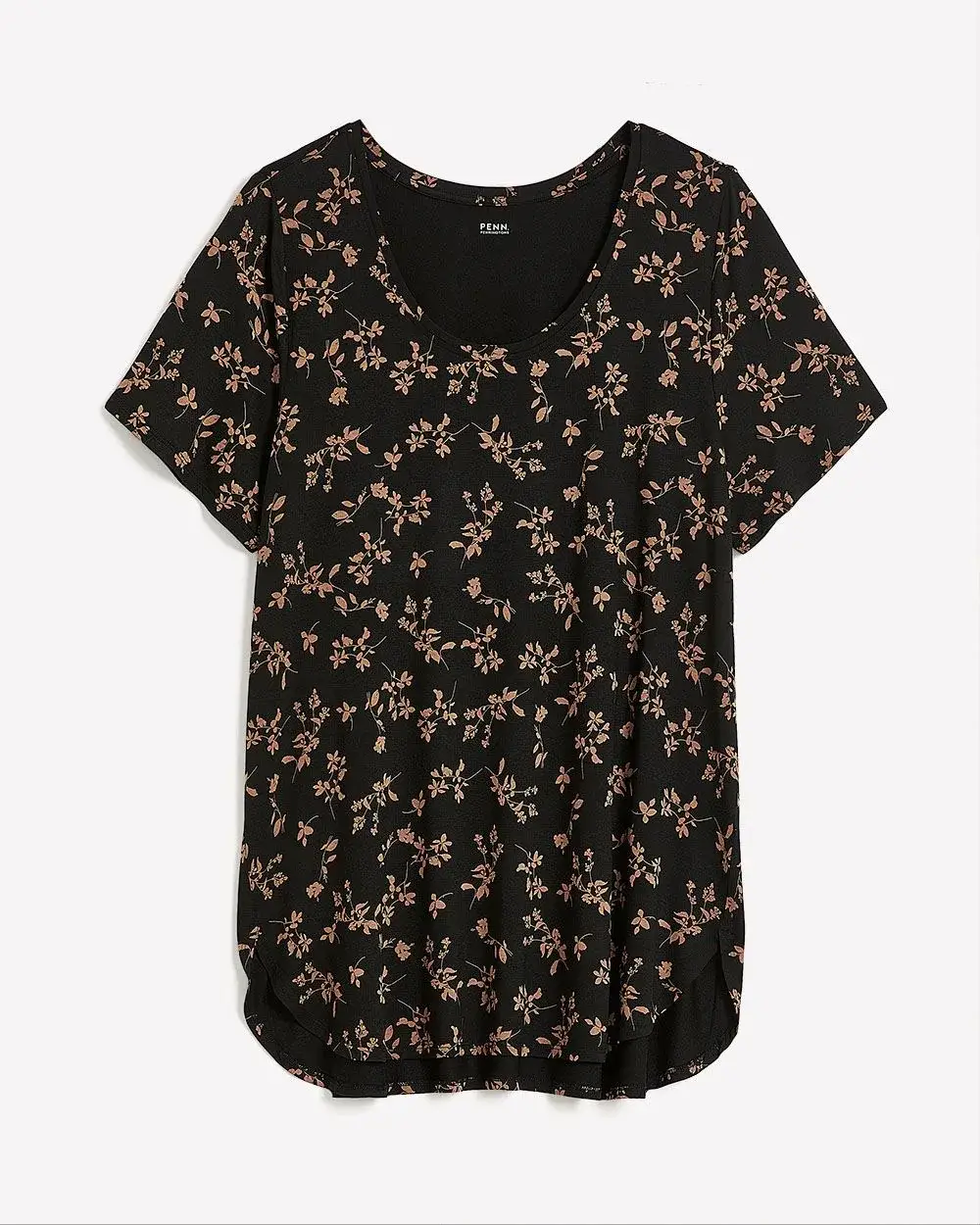 Responsible, Printed Modern Short-Sleeve Scoop Neck Tunic