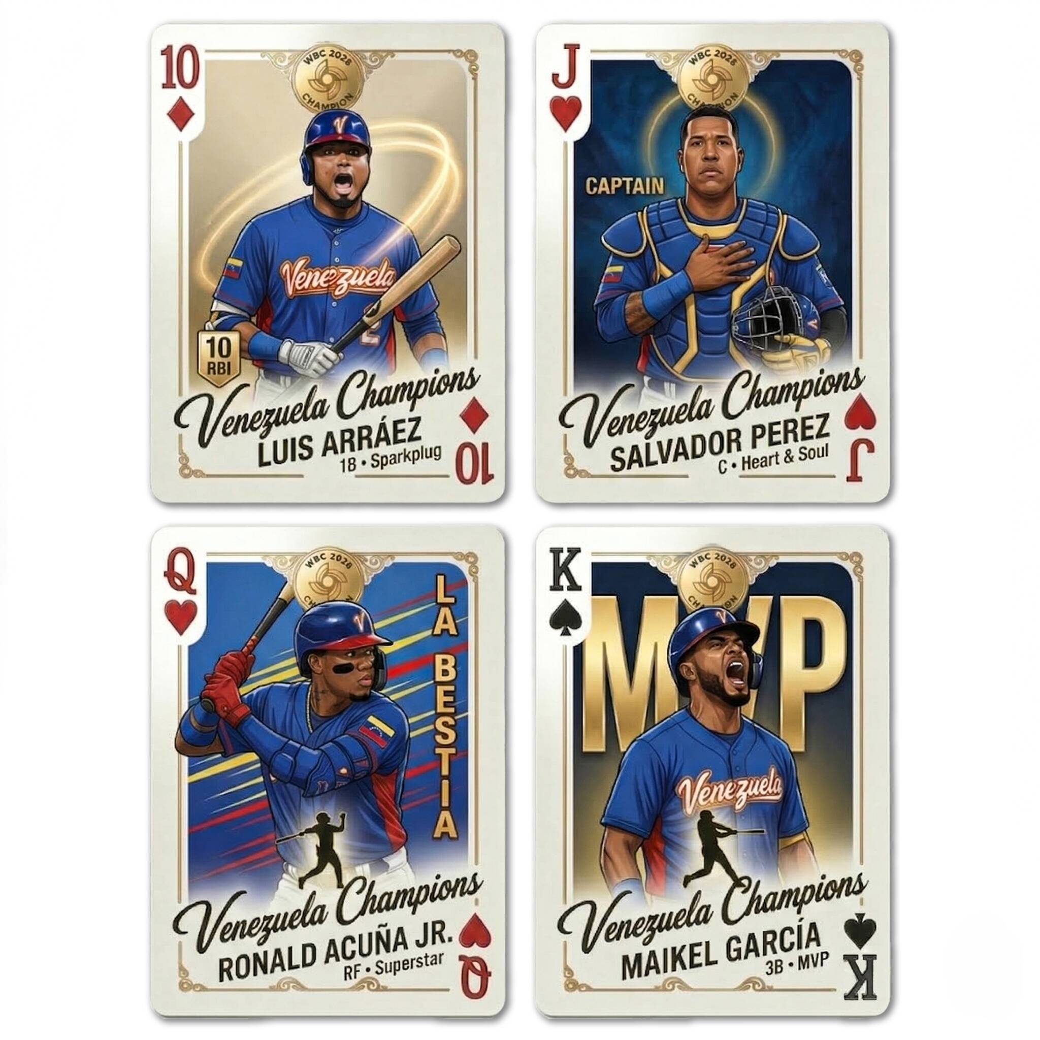 WBC 2026 Venezuela Champions playing cards