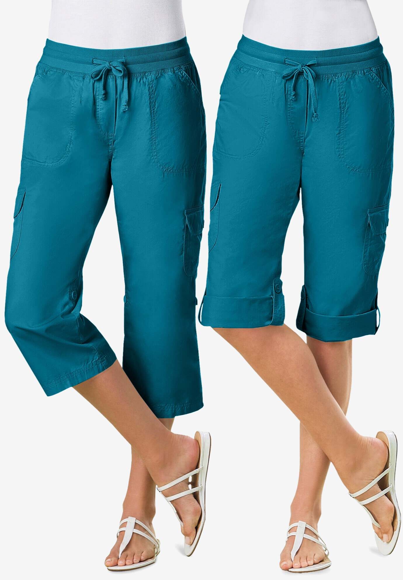 Convertible Length Cargo Capri Pant