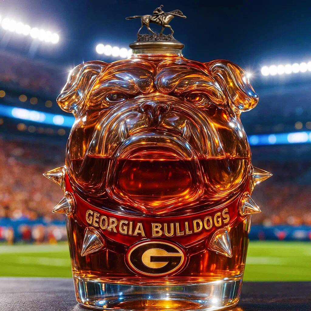 Georgia Bulldogs Whiskey Bottle