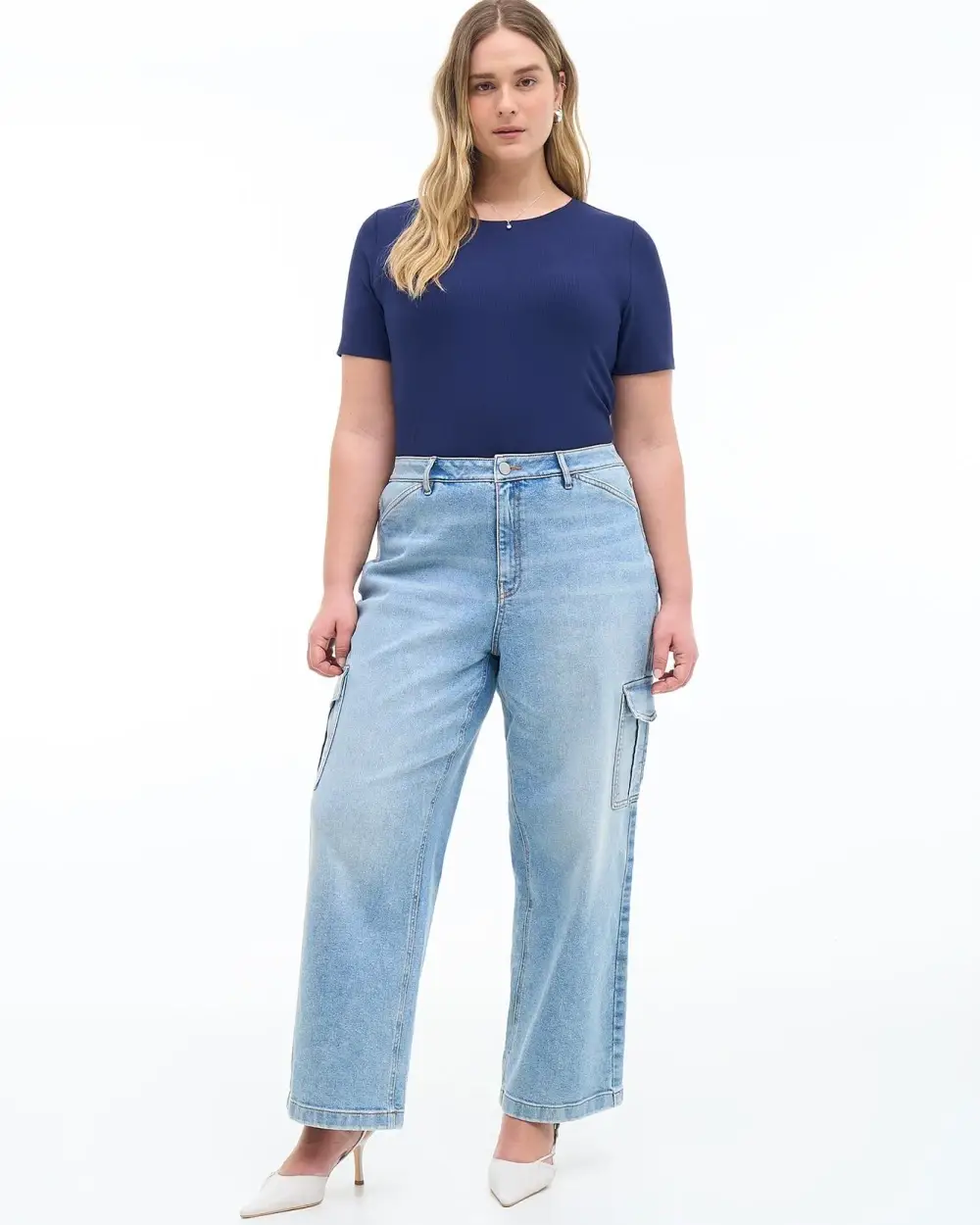 Responsible, Ribbed Modern-Fit Crew Neck Tee - Addition Elle