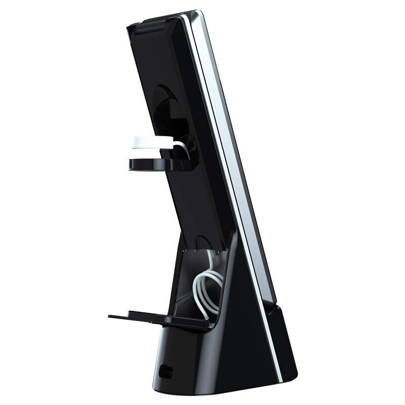 1pc 5-in-1 LED Lighting Table Lamp With Alarm Clock 15W Wireless Fast Charging Station For Mobile Phone Earphone Watch