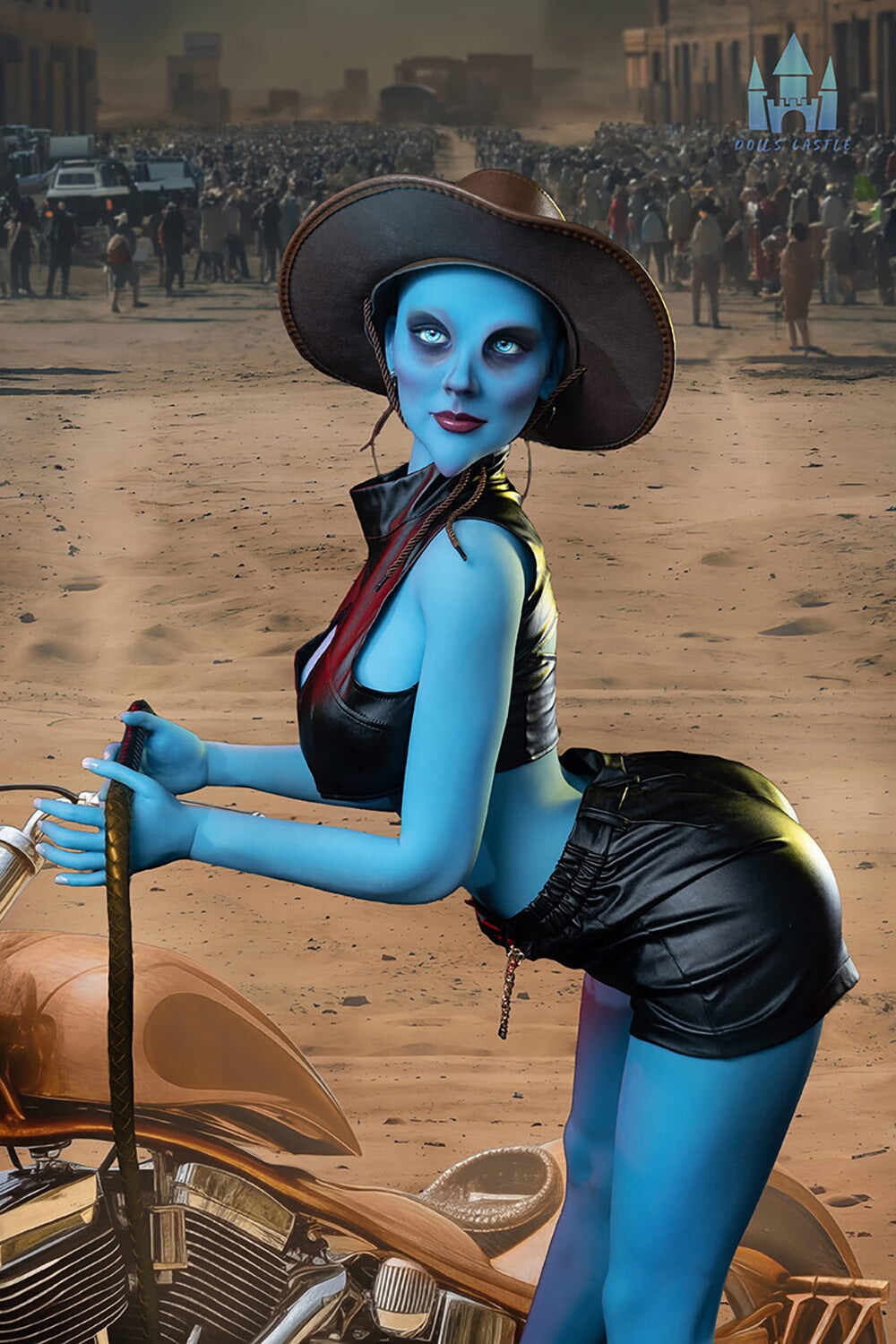 Dolls Castle Avatar 5ft58 / 170cm G#A12 Head TPE Full Size Blue Skin Alien Sex Doll