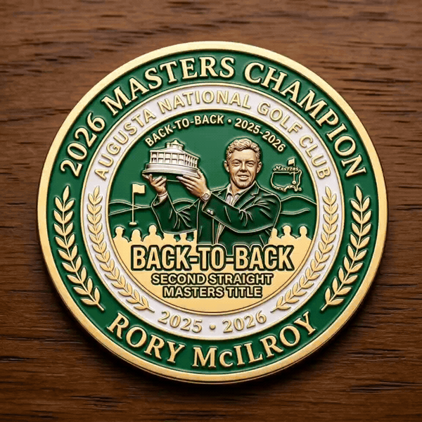 🏆Rory McIlroy 2026 Back-to-Back Masters Champion Commemorative Coin ⛳