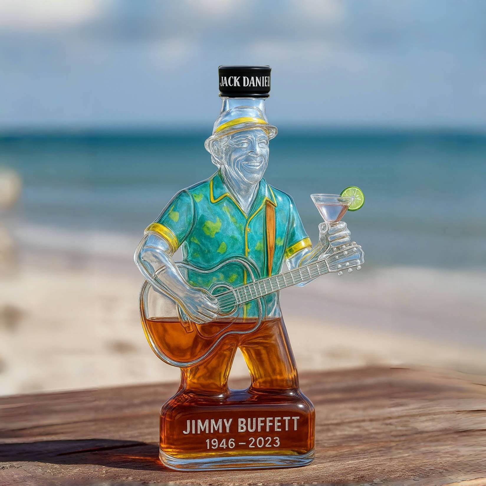 Jimmy Buffett 1946–2023 Memorial Whiskey Bottle