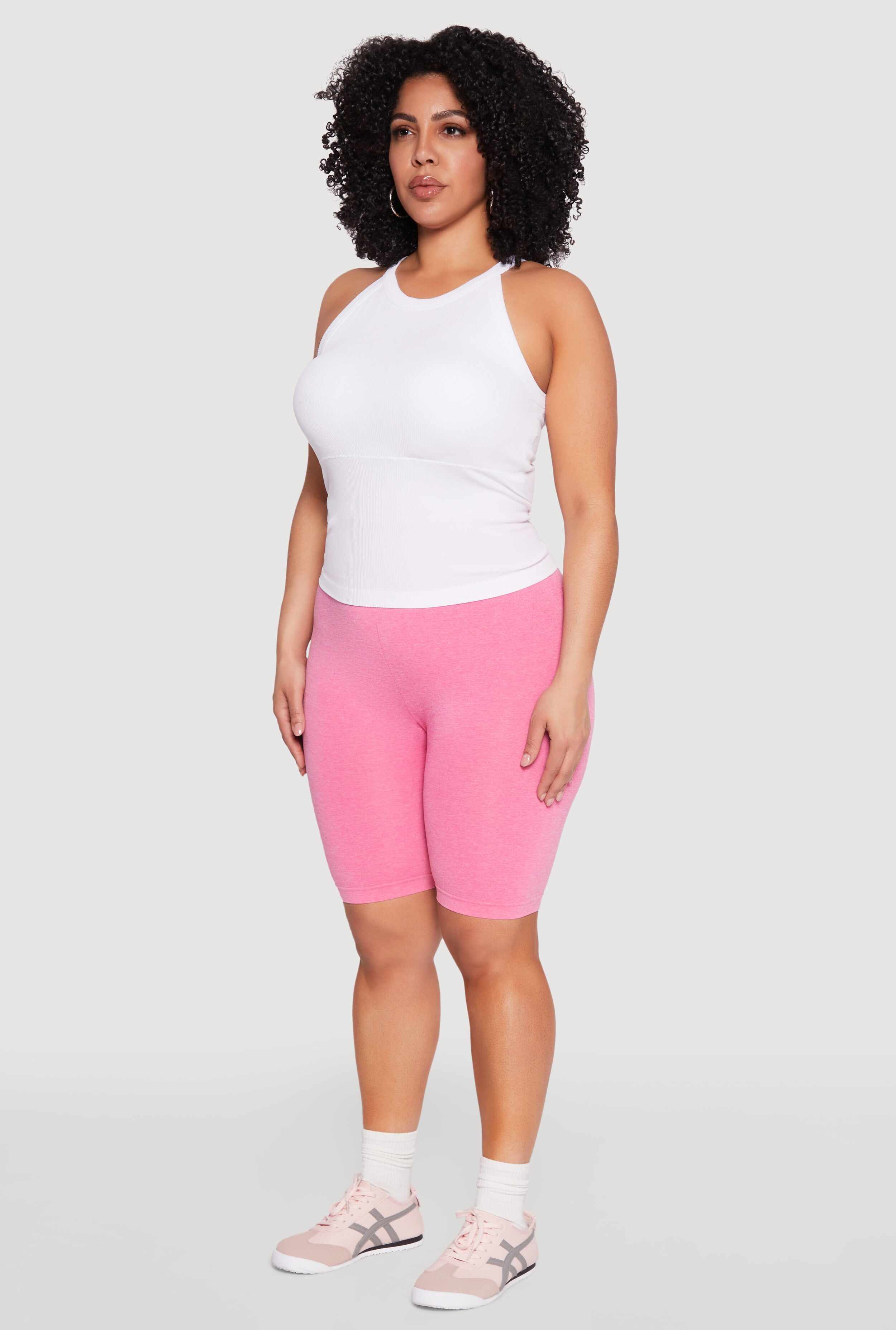 Plus Size Seamless High Waist Bike Shorts