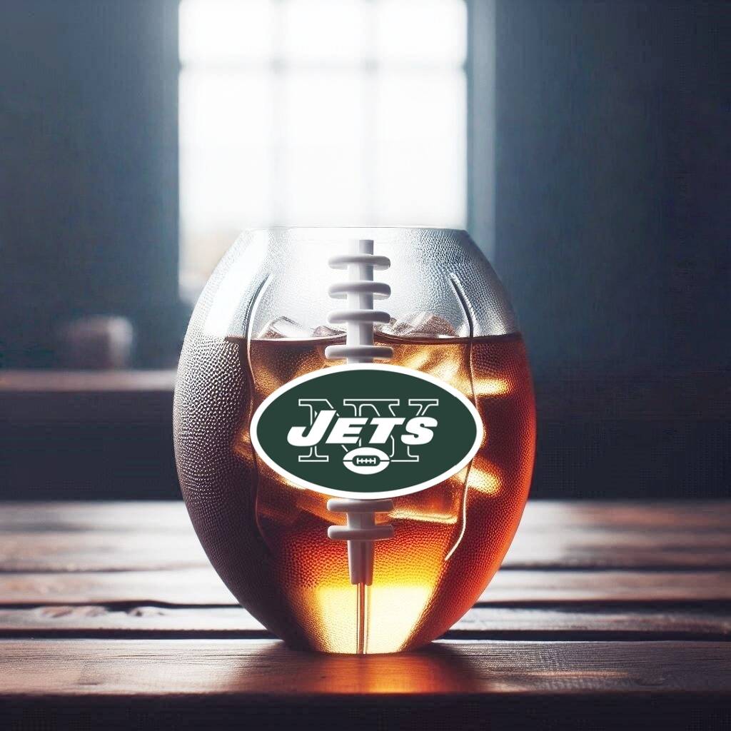 NFL Team Football Glass