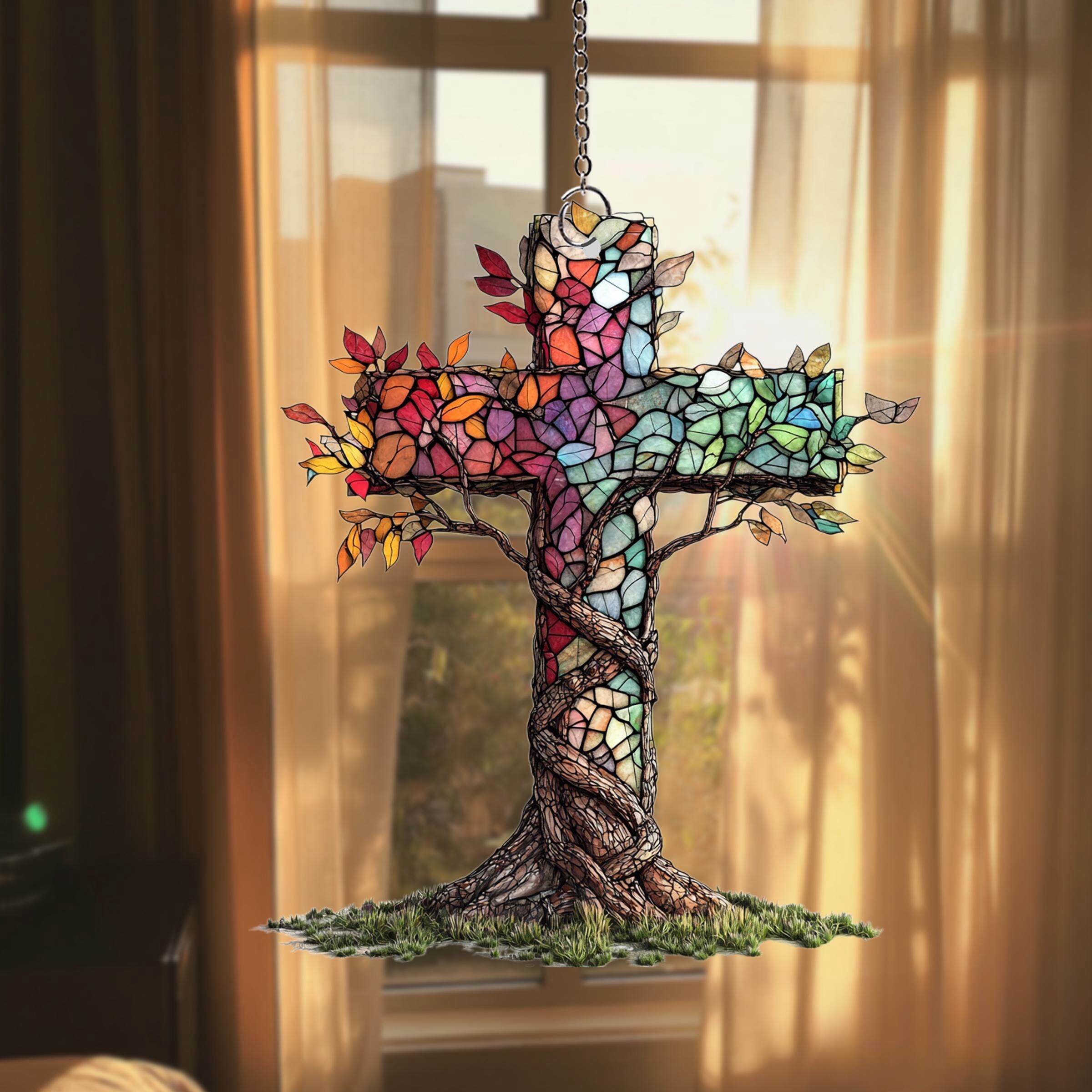 Christian Cross Stained