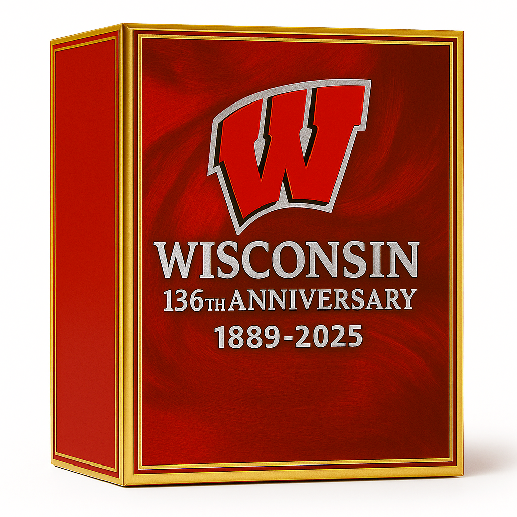 Wisconsin Badgers 136th Anniversary Whiskey Glass
