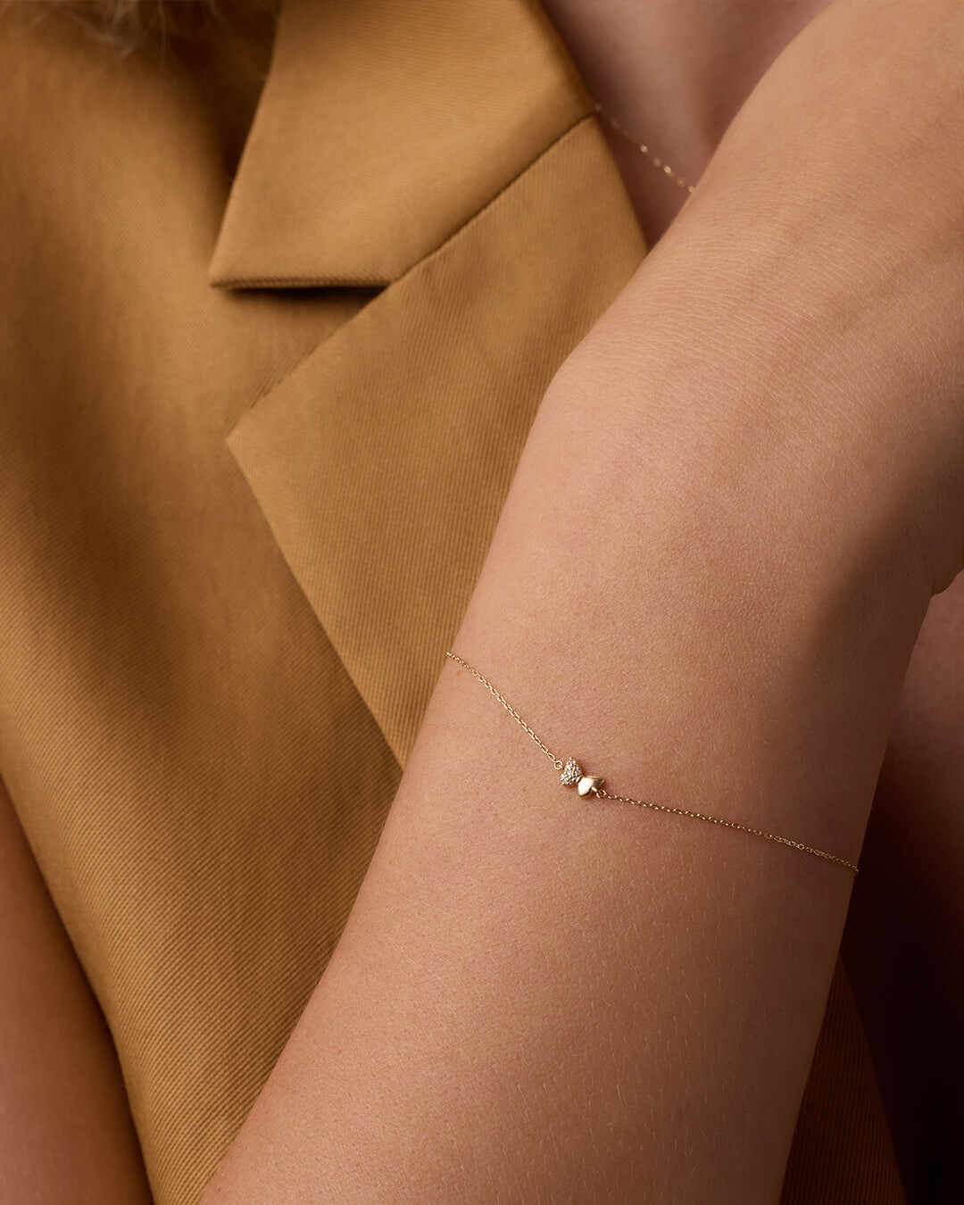 Diamond Bond Butterfly Bracelet