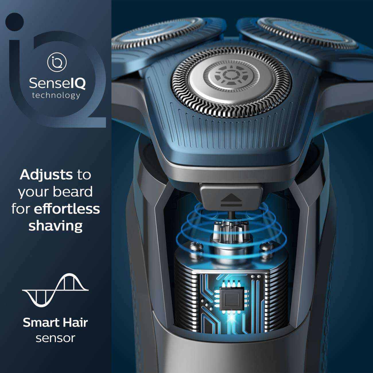 Philips Norelco Shaver 7200, Rechargeable Wet & Dry Electric Shaver with SenseIQ Technology and Pop-up Trimmer S7887/82