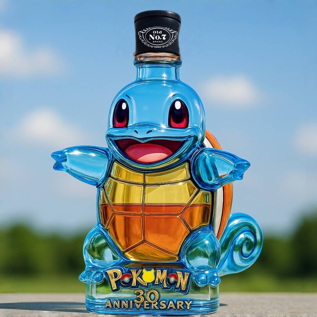 30th Anniversary Squirtle Whiskey Bottle