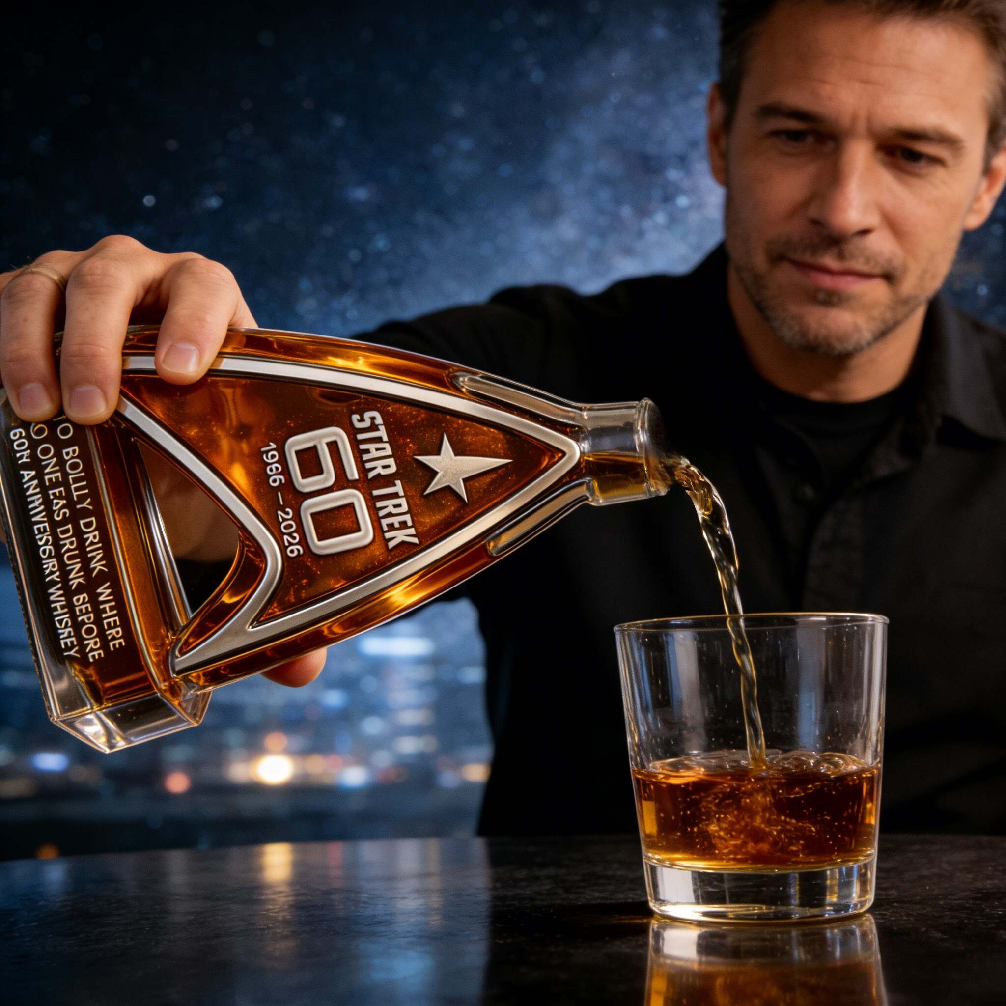 ST 60th Anniversary Whiskey Bottle