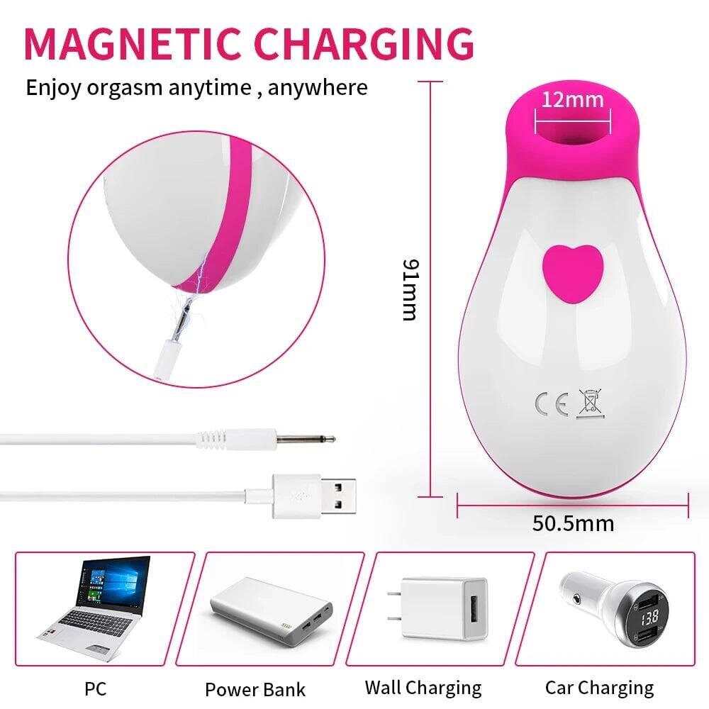 Discreet Clit Sucker Vibrator: 8 Modes Oral & Clit Stimulator