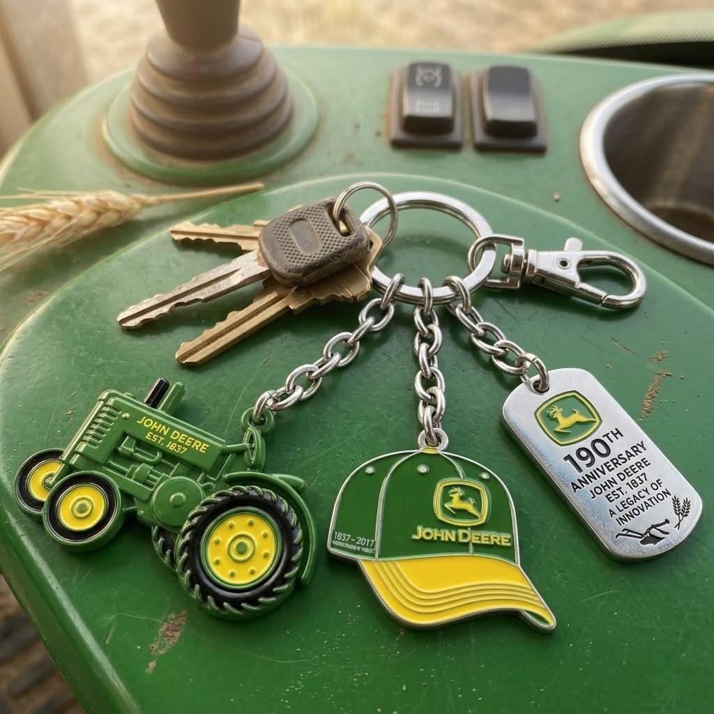 John Deere 190th Anniversary Commemorative Keychain