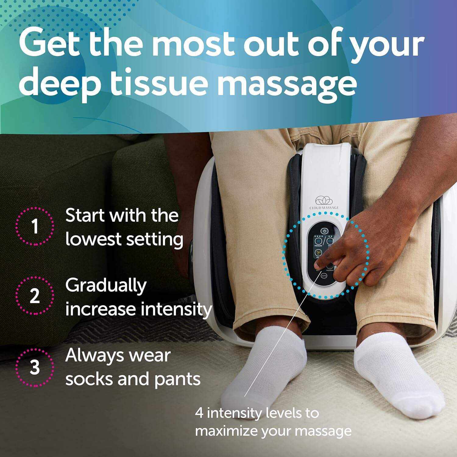 Cloud Massage Shiatsu Foot Massager for Circulation and Pain Relief - Foot Massager Machine for Relaxation, Plantar Fasciitis Relief, Neuropathy, Heat Therapy - FSA/HSA Eligible (White - No Remote)