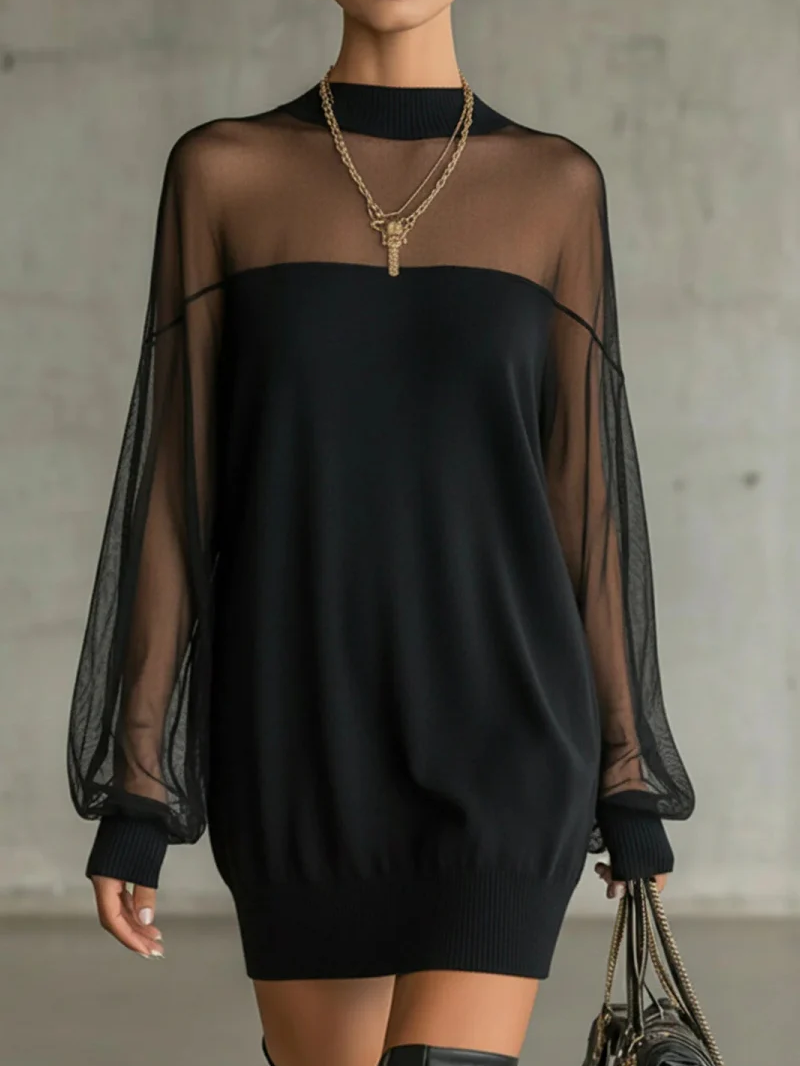 🔥Summer Arrivals🌟Elegant Sheer Loose-fitting Mesh Mini Dress