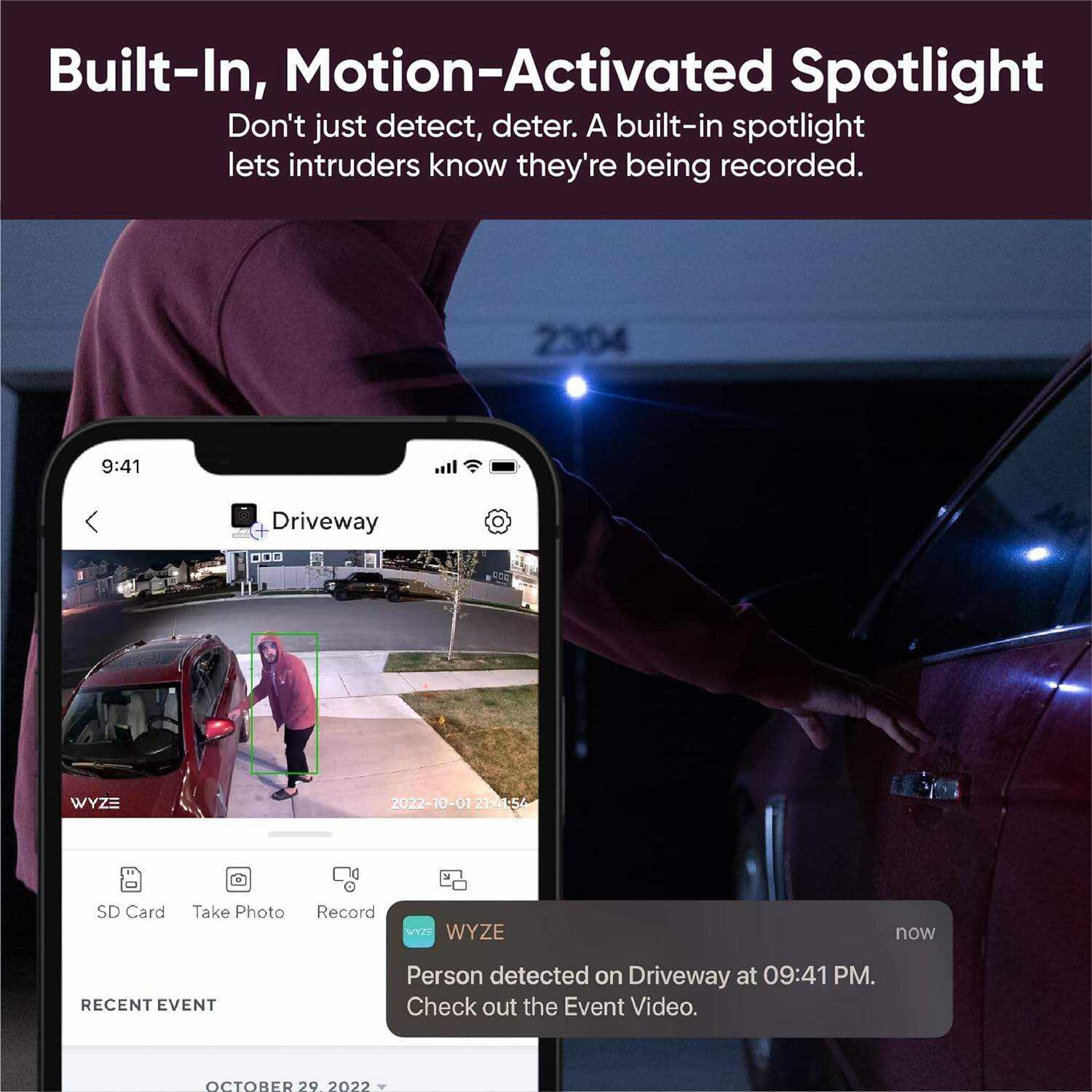 WYZE Cam v3 with Color Night Vision, Wired 1080p HD Indoor/Outdoor Video Camera, 2-Way Audio, Works with Alexa, Google Assistant, and IFTTT