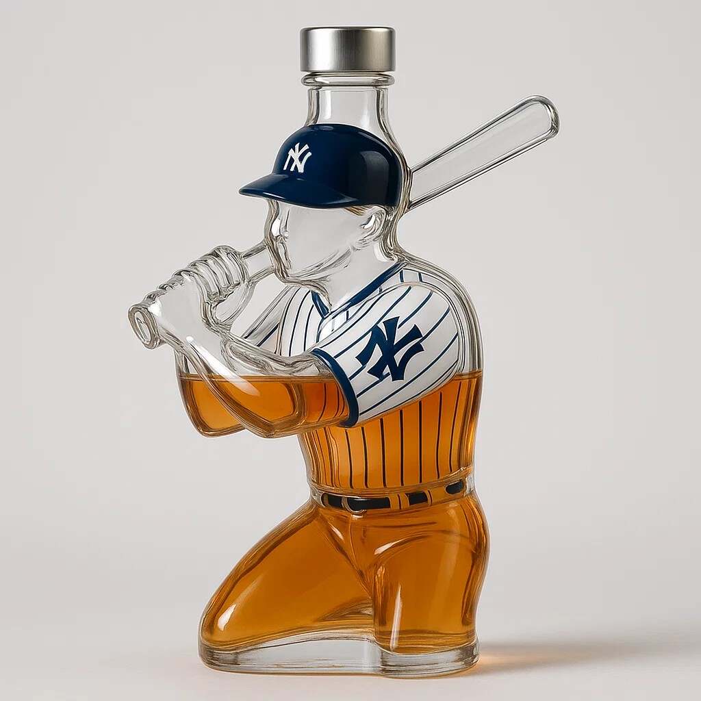 ⚾Baseball team whiskey bottle