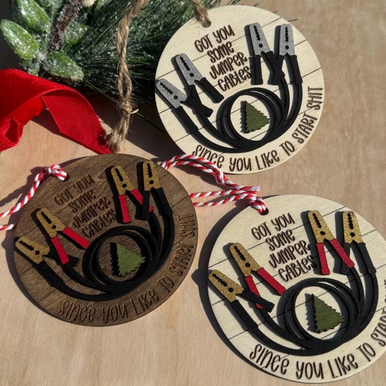 Jumper Cables Ornament
