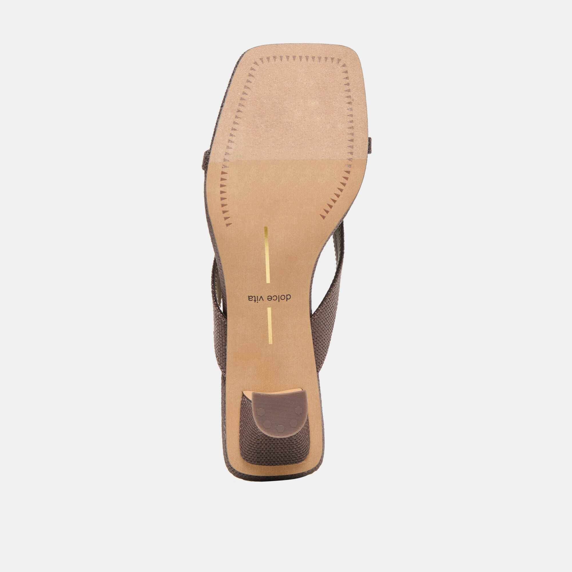 BREVEL HEELS CHOCOLATE RAFFIA