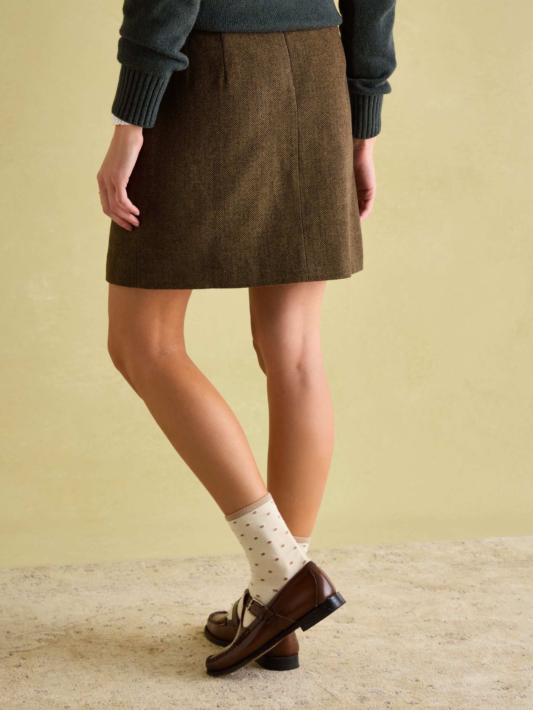 Bramble Brown Tweed Skirt