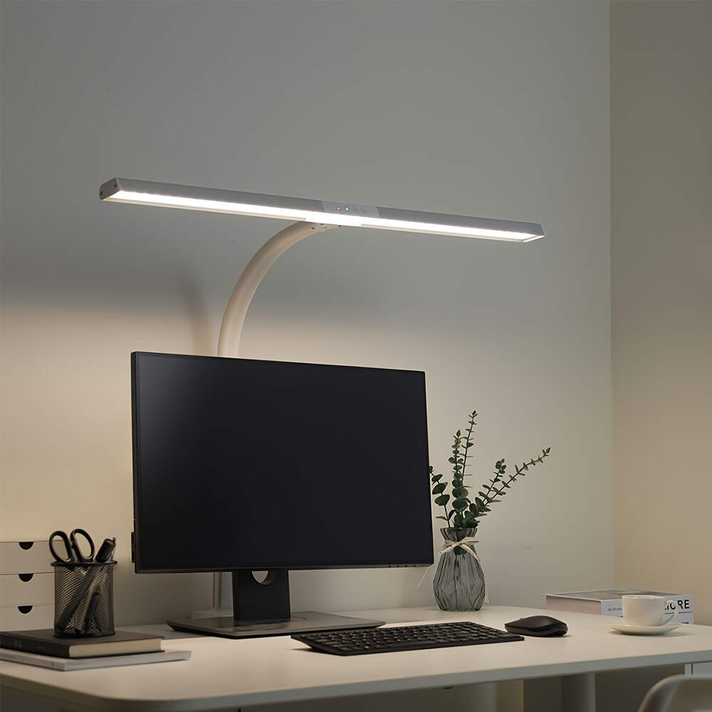 Home, Study, Office LED Desk Lamp, Eye-catching Desk Lamp with Adjustable Flexible Gooseneck Without Desktop Adjustment, Desk Lamp with Fixture for Reading, Study, University Dormitory Room