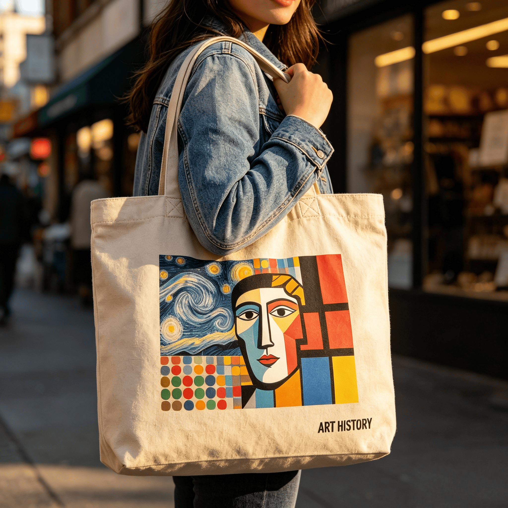 ✨ Art History Mashup Canvas Tote Bag – Wear Masterpieces Every Day