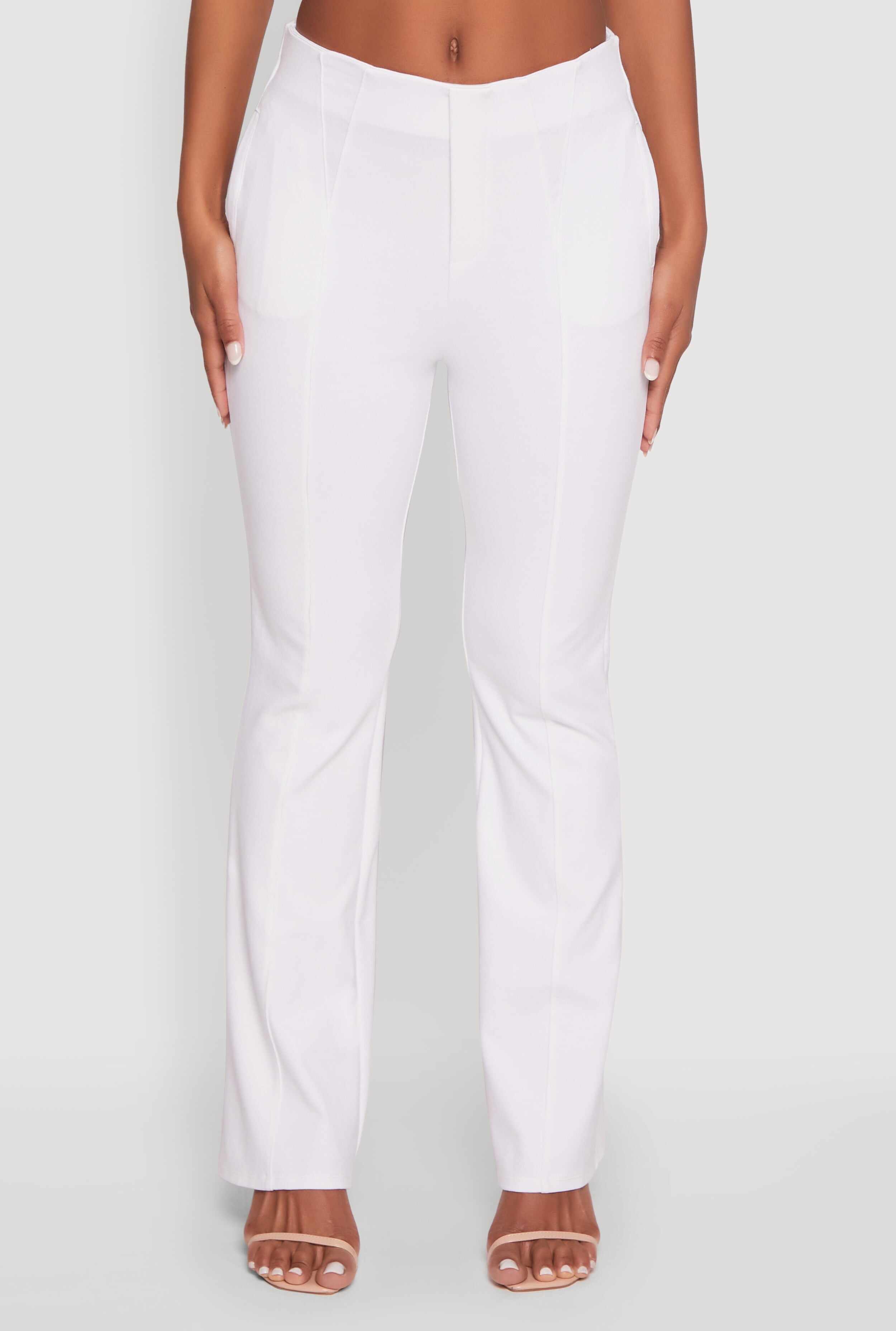 Pull On Pintuck Flared Pants