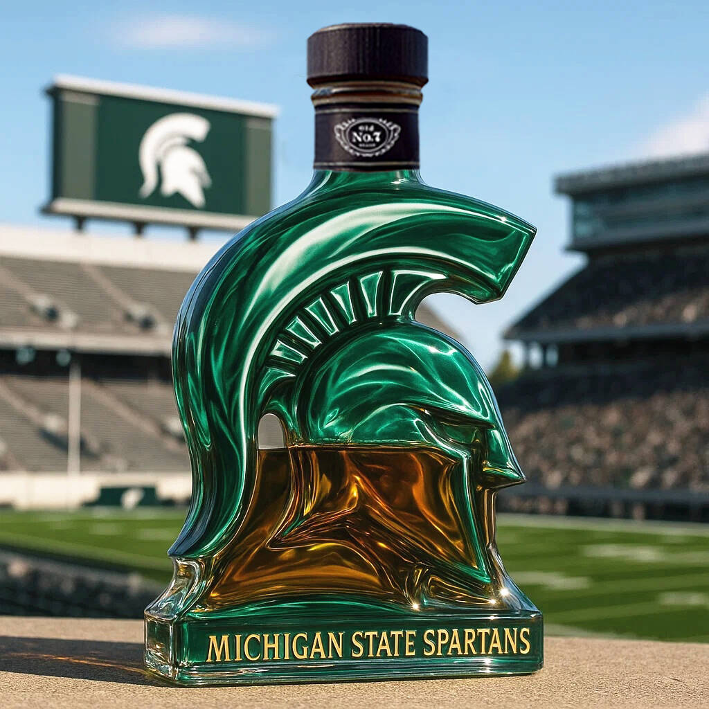 Michigan State University Spartans football Whisky Bottle
