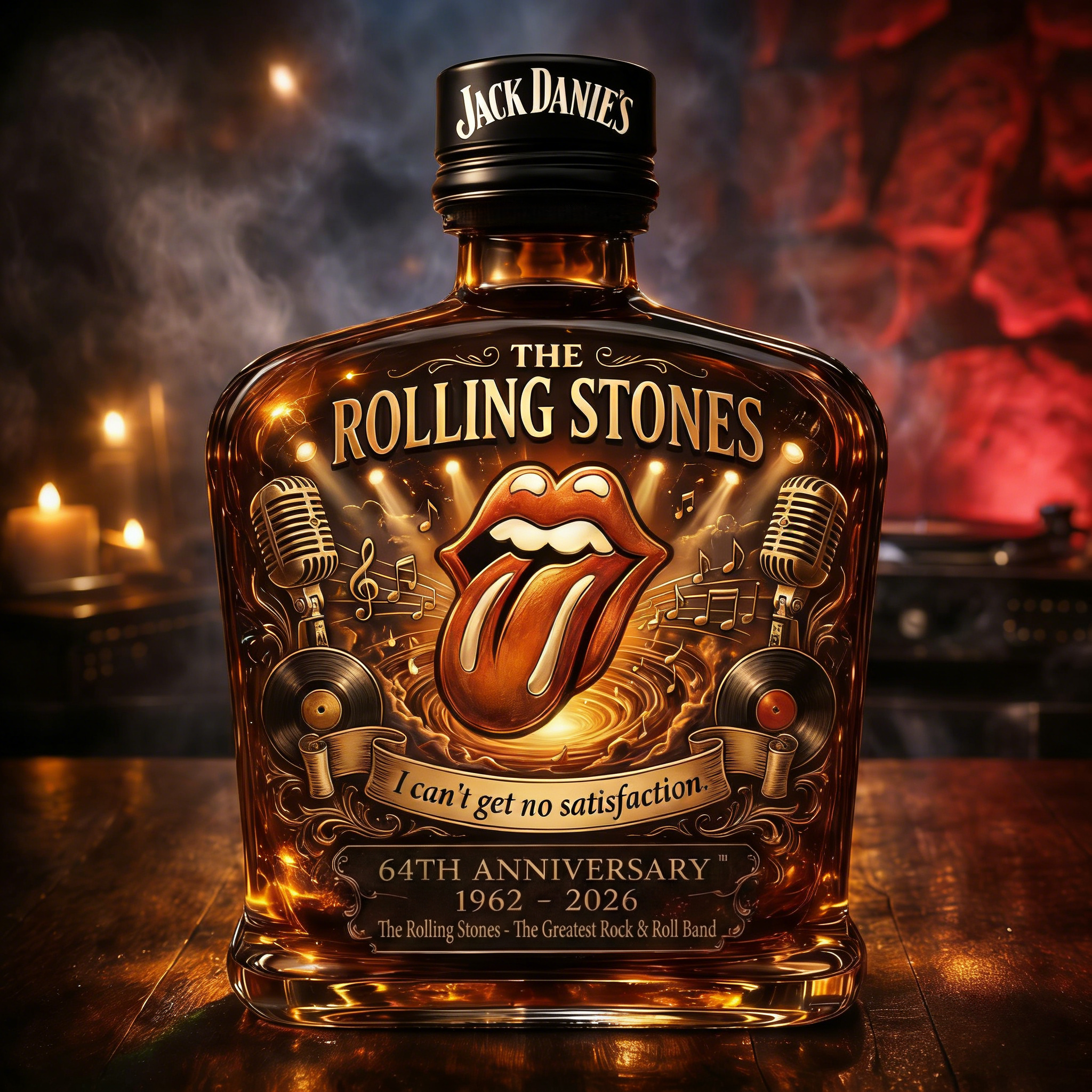 The Rolling Stones 64 th Anniversary Whiskey Bottle