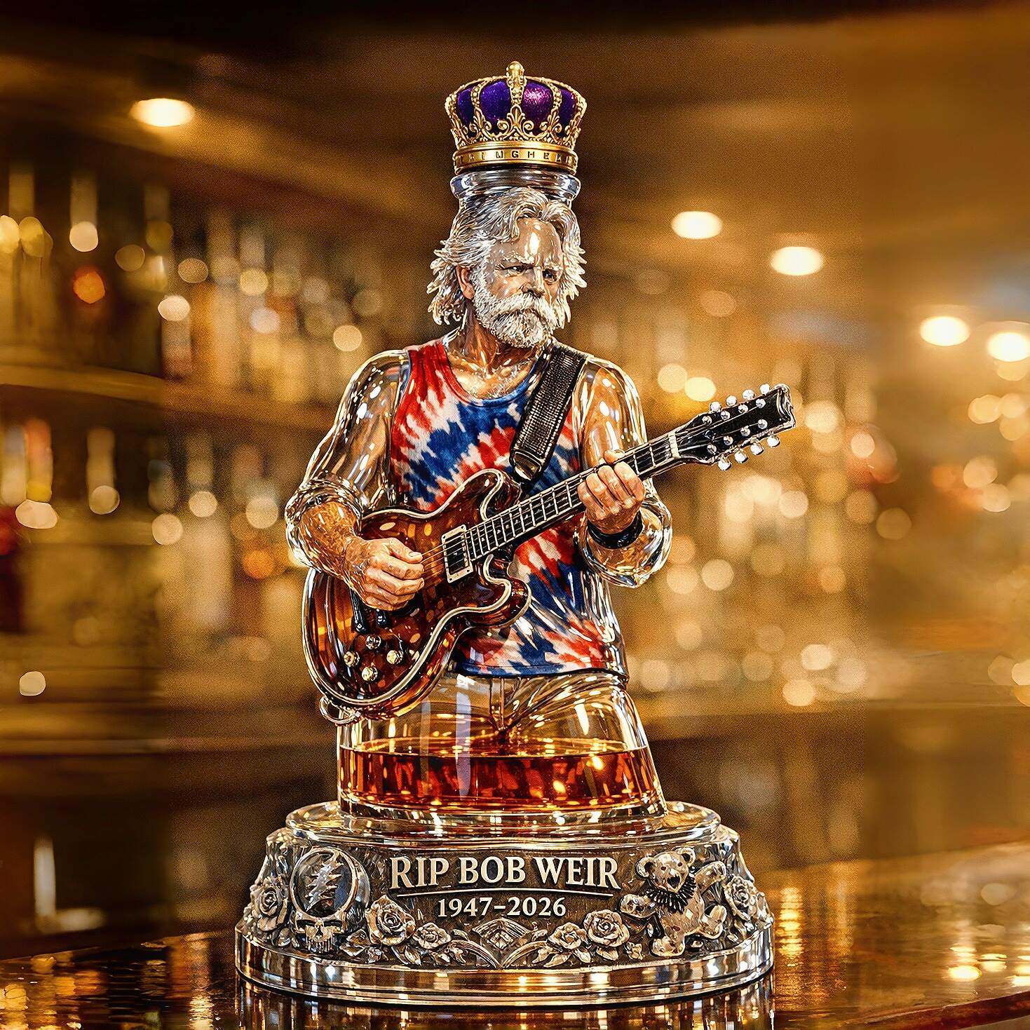 Bobby 1947-2026 Memorial Whiskey Bottle